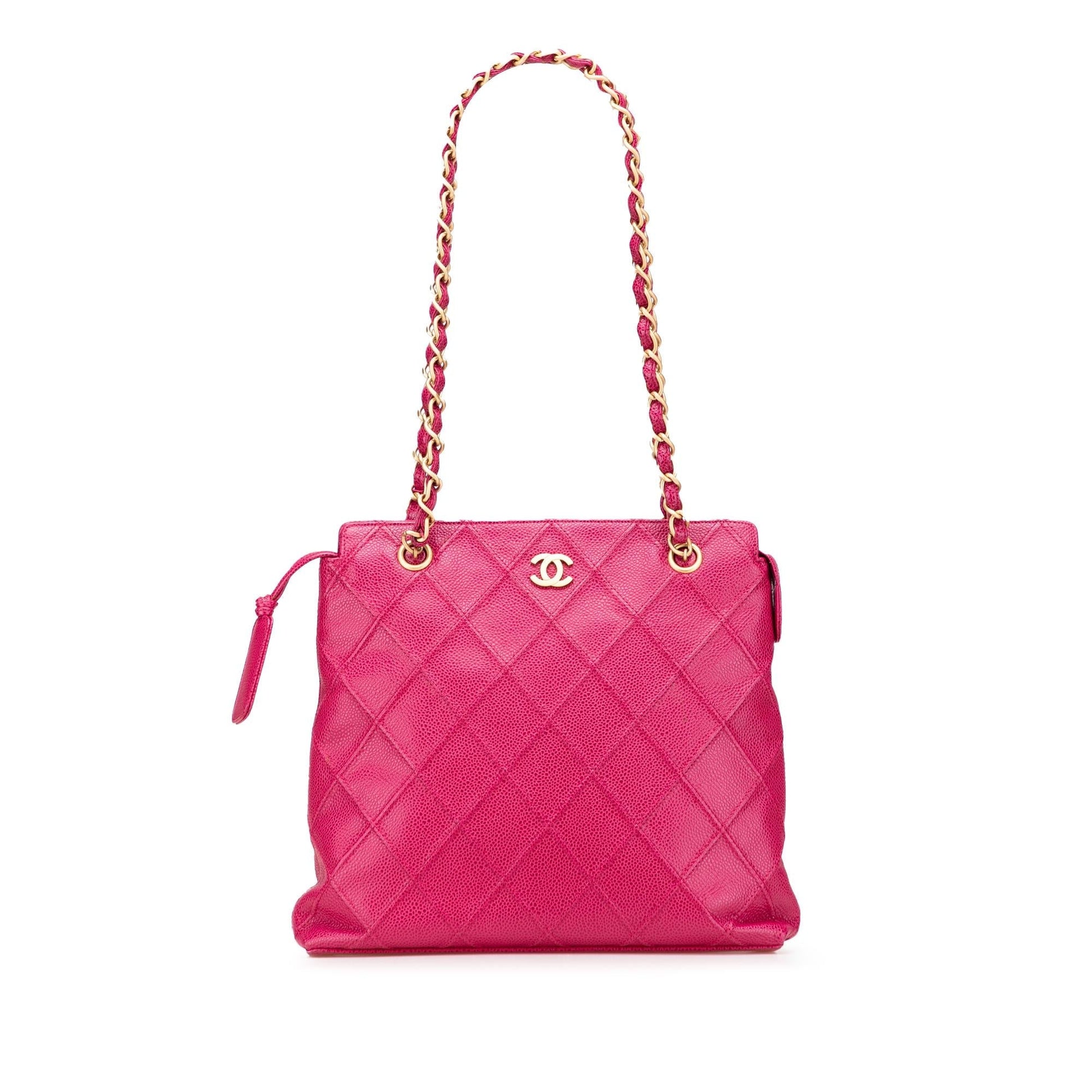 Chanel CC Quilted Caviar Tote Bag