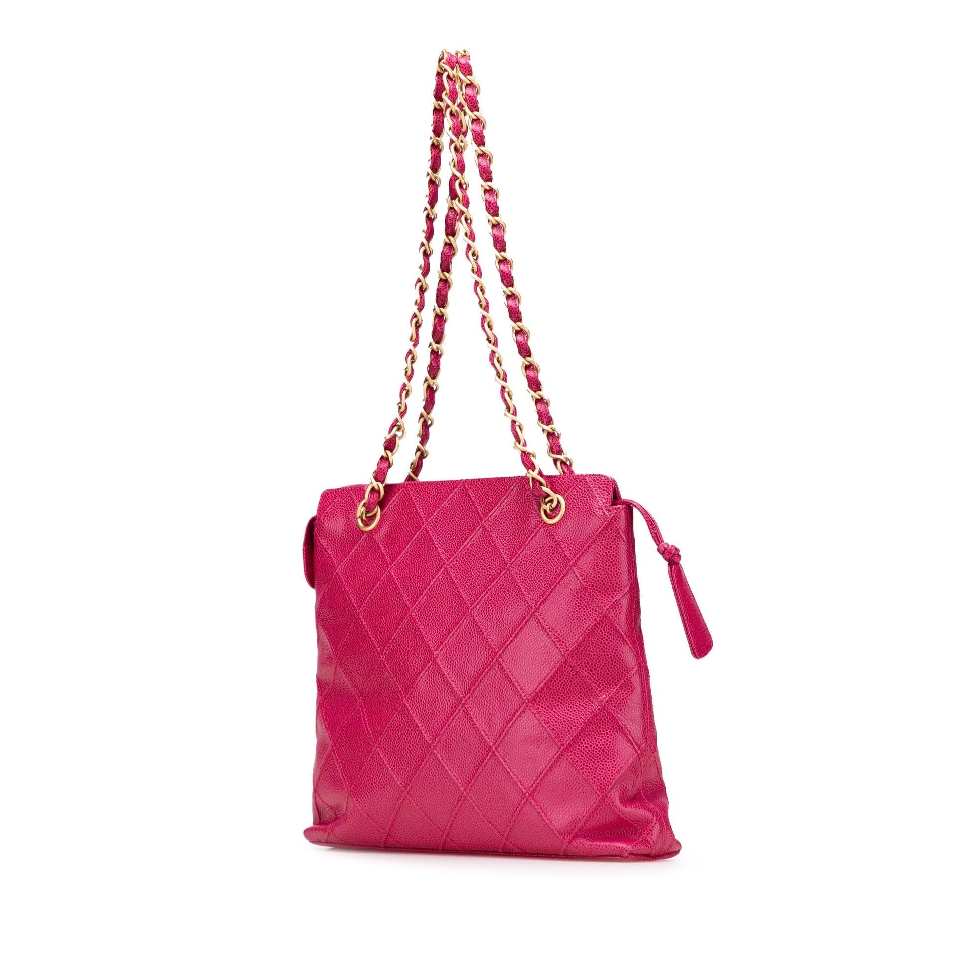 Chanel CC Quilted Caviar Tote Bag