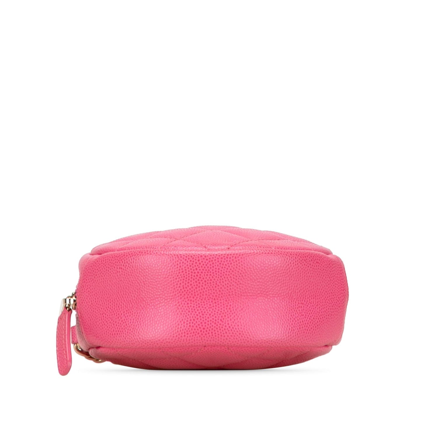 Chanel CC Quilted Caviar Round Clutch Bag Chain 1