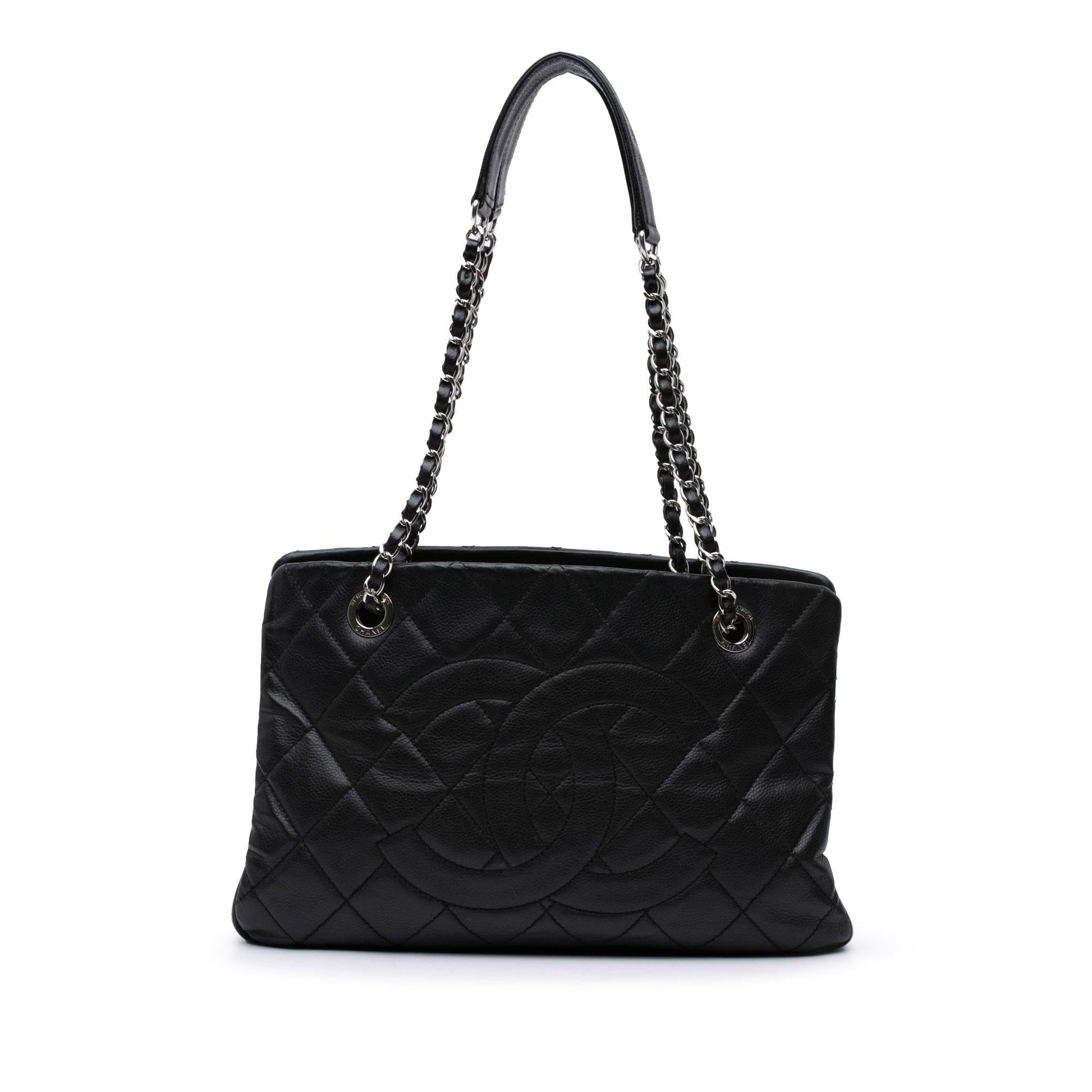 Chanel CC Quilted Caviar Soft Tote Bag