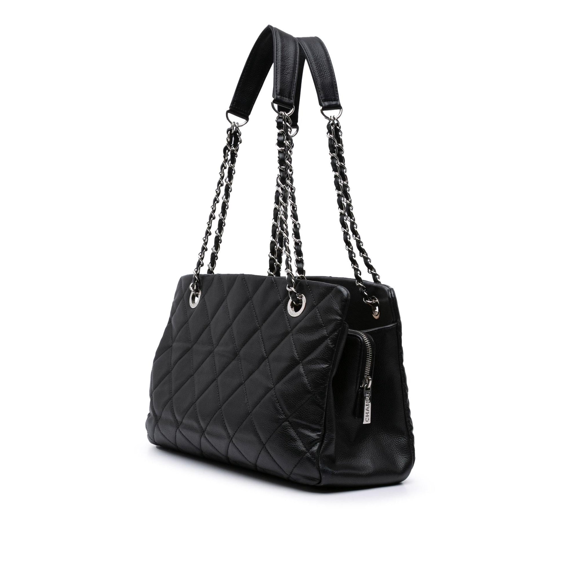 Chanel CC Quilted Caviar Soft Tote Bag