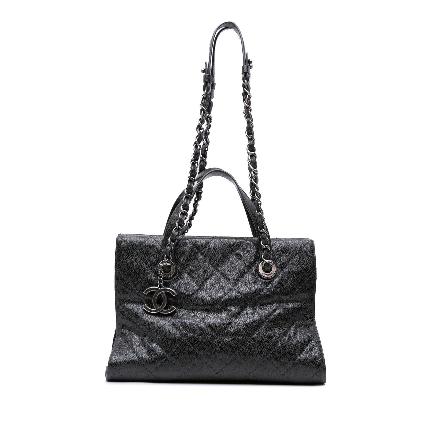 Chanel CC Quilted Crumpled Caviar Crave Tote Bag Tote 1