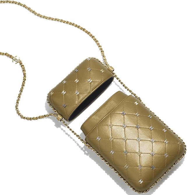 Chanel CC QUILTED DIAMOND PHONE Handbag