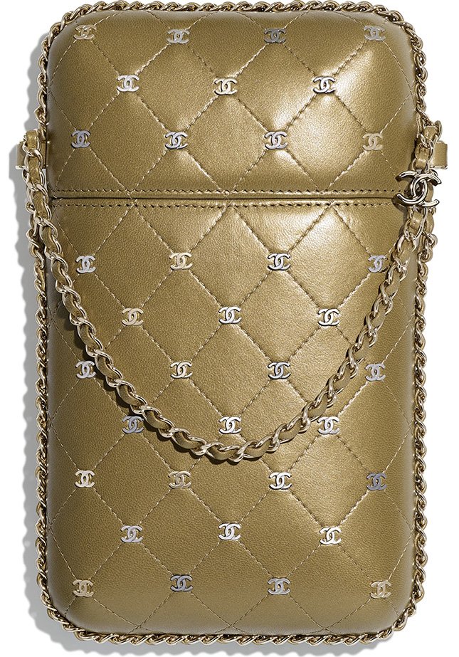 Chanel CC QUILTED DIAMOND PHONE Handbag