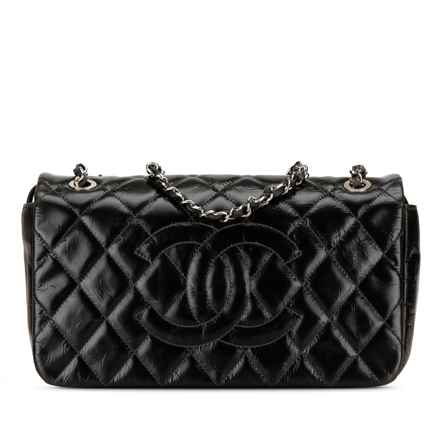 Chanel CC Quilted Glazed Calfskin Flap SHG-16f7wX Handbag