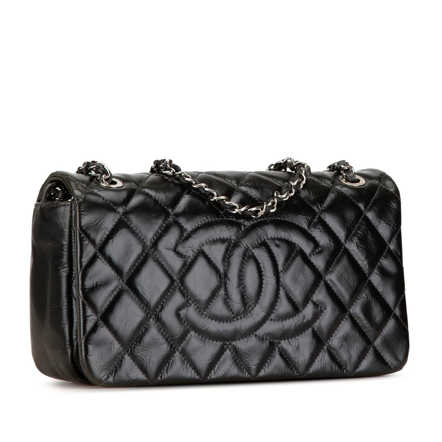 Chanel CC Quilted Glazed Calfskin Flap SHG-16f7wX Handbag