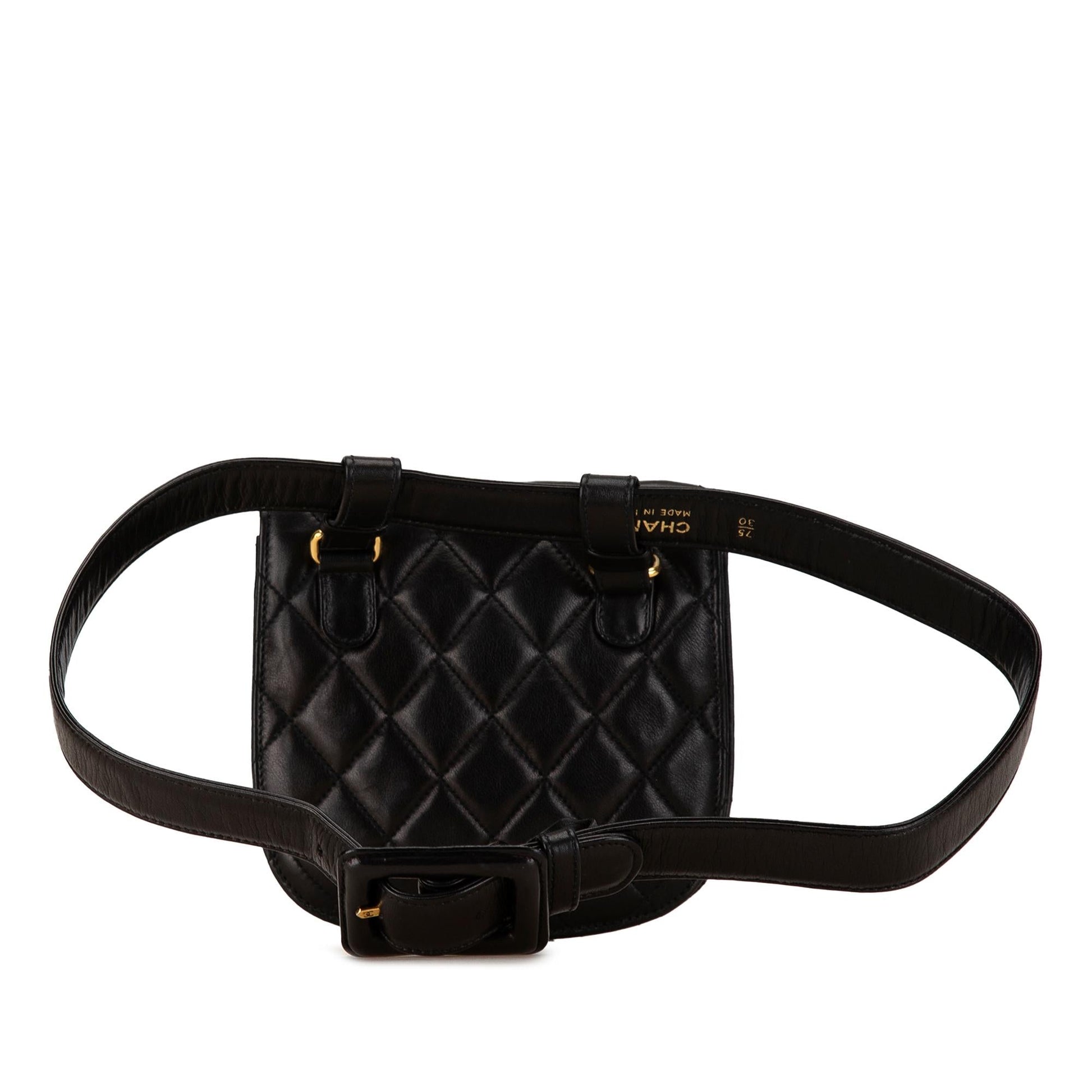 Chanel CC Quilted Lambskin Belt Bag (SHG-GMYcCg)