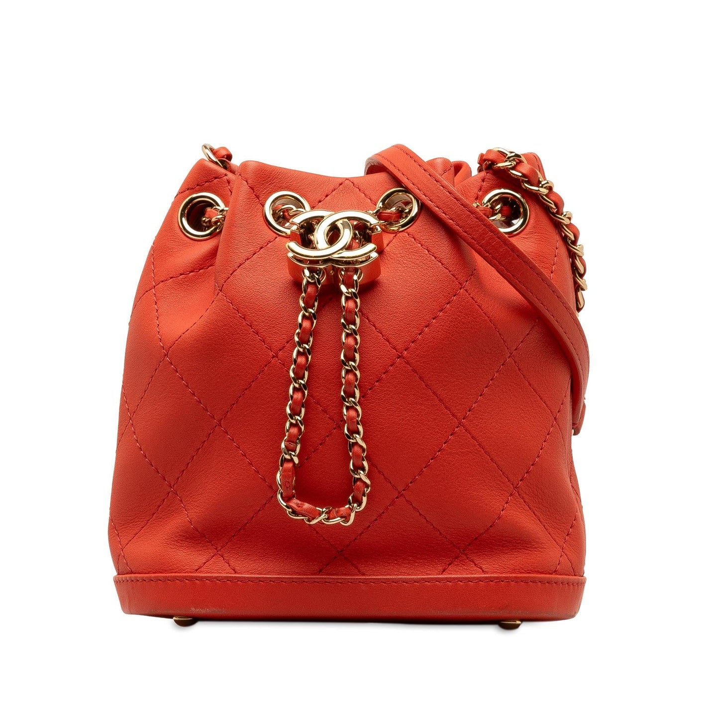 Chanel CC Quilted Lambskin Bucket SHG-Kq4OAT Bucket Bag