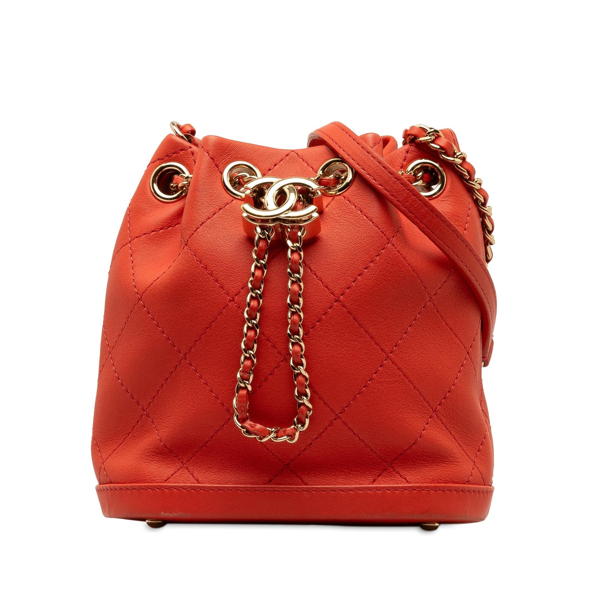 Chanel CC Quilted Lambskin Bucket SHG-Kq4OAT Bucket Bag