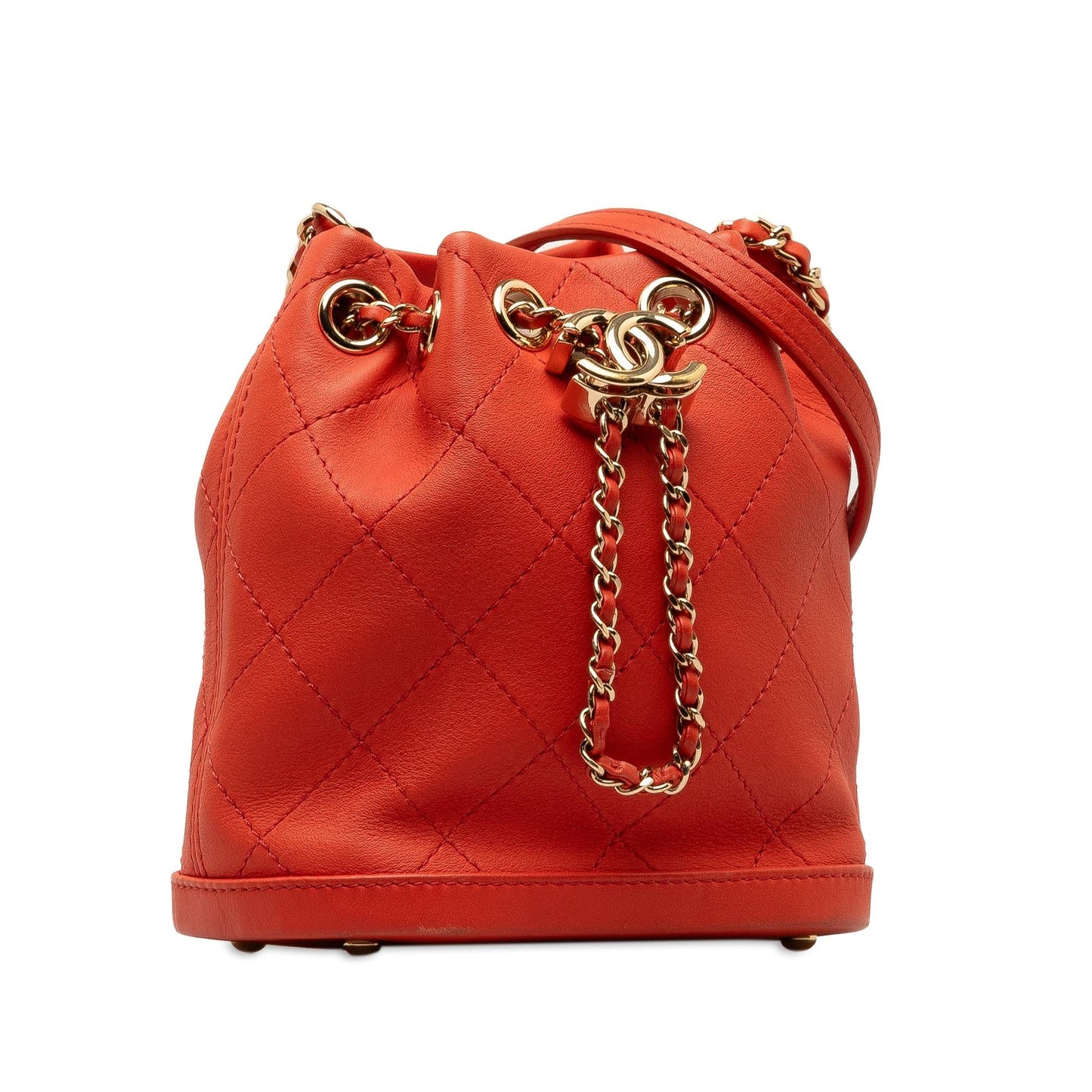 Chanel CC Quilted Lambskin Bucket SHG-Kq4OAT Bucket Bag