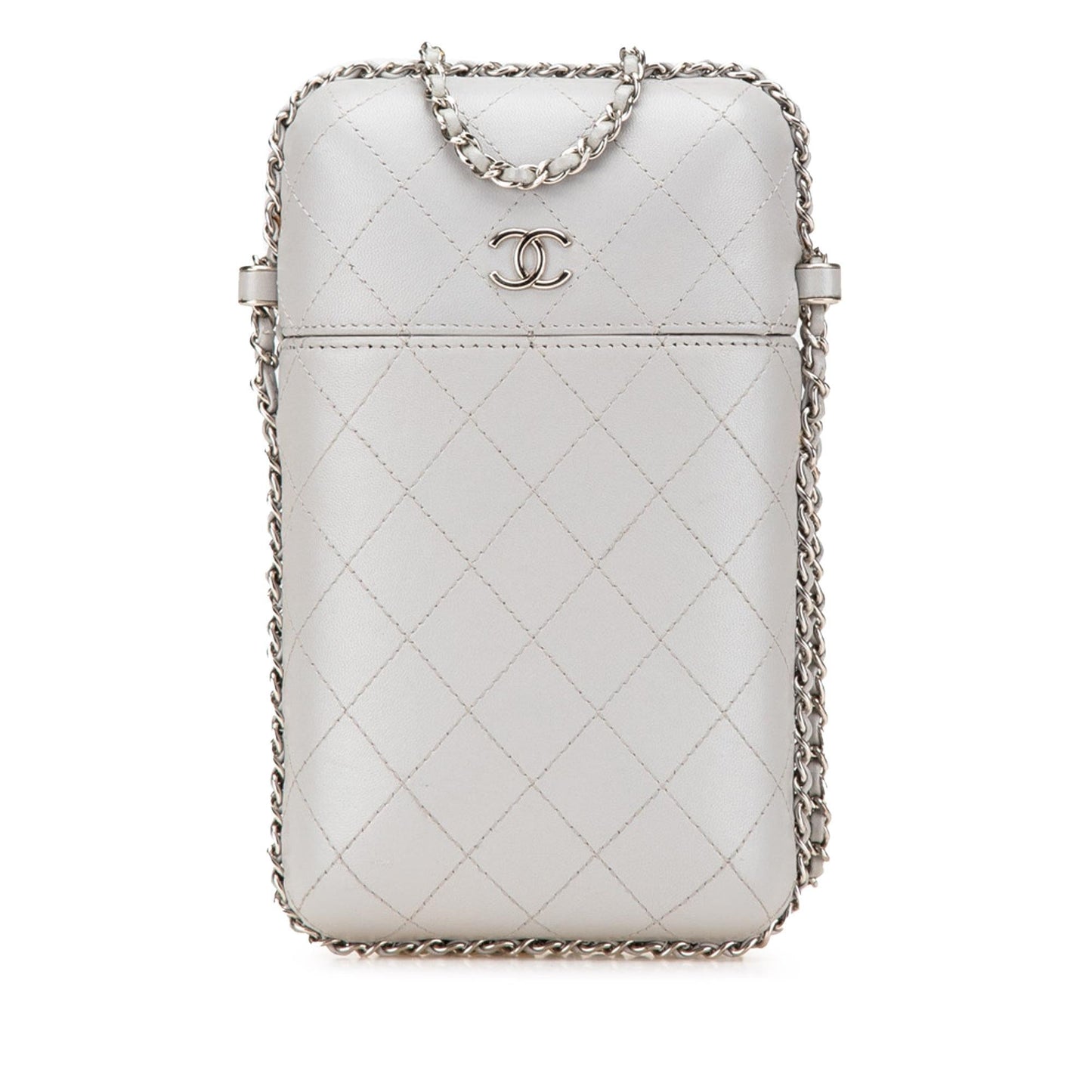 Chanel CC Quilted Lambskin Around Phone Holder Handbag