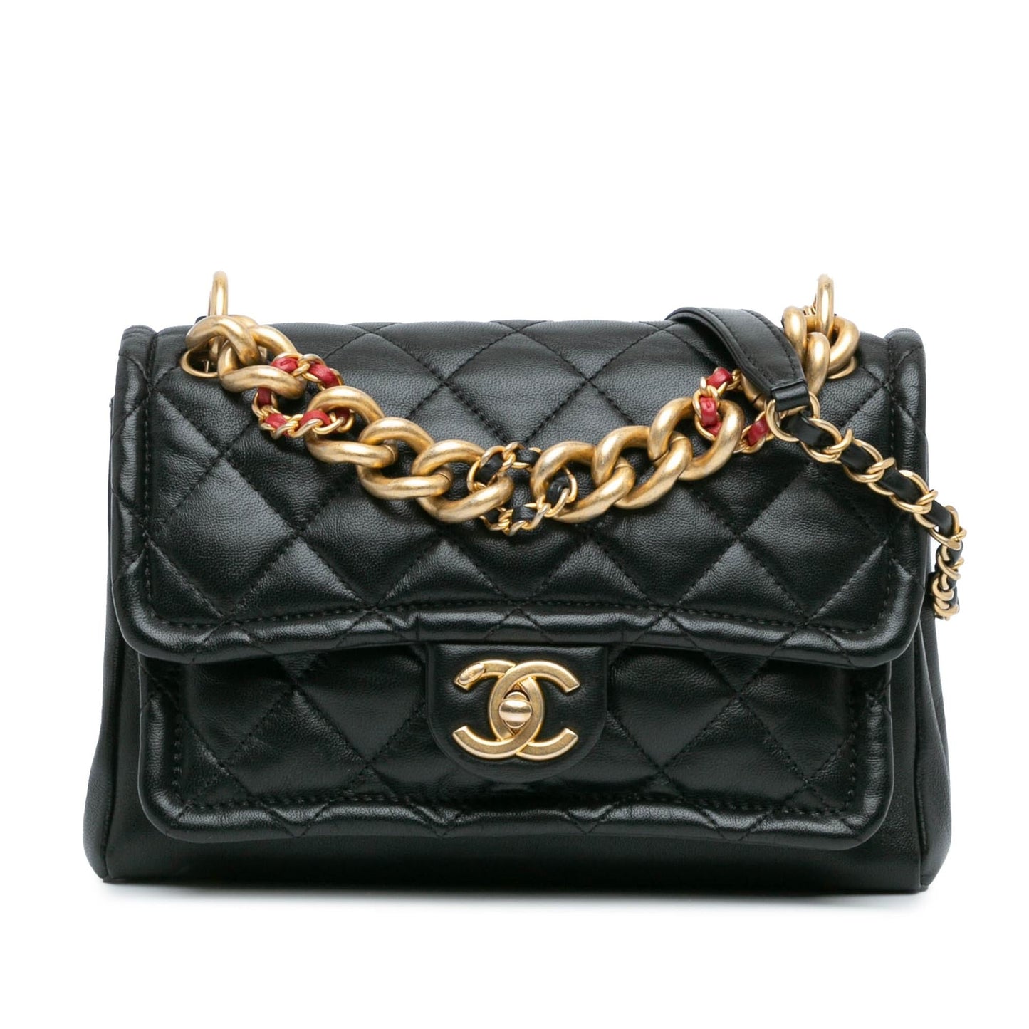 Chanel CC Quilted Lambskin Link Flap Handbag