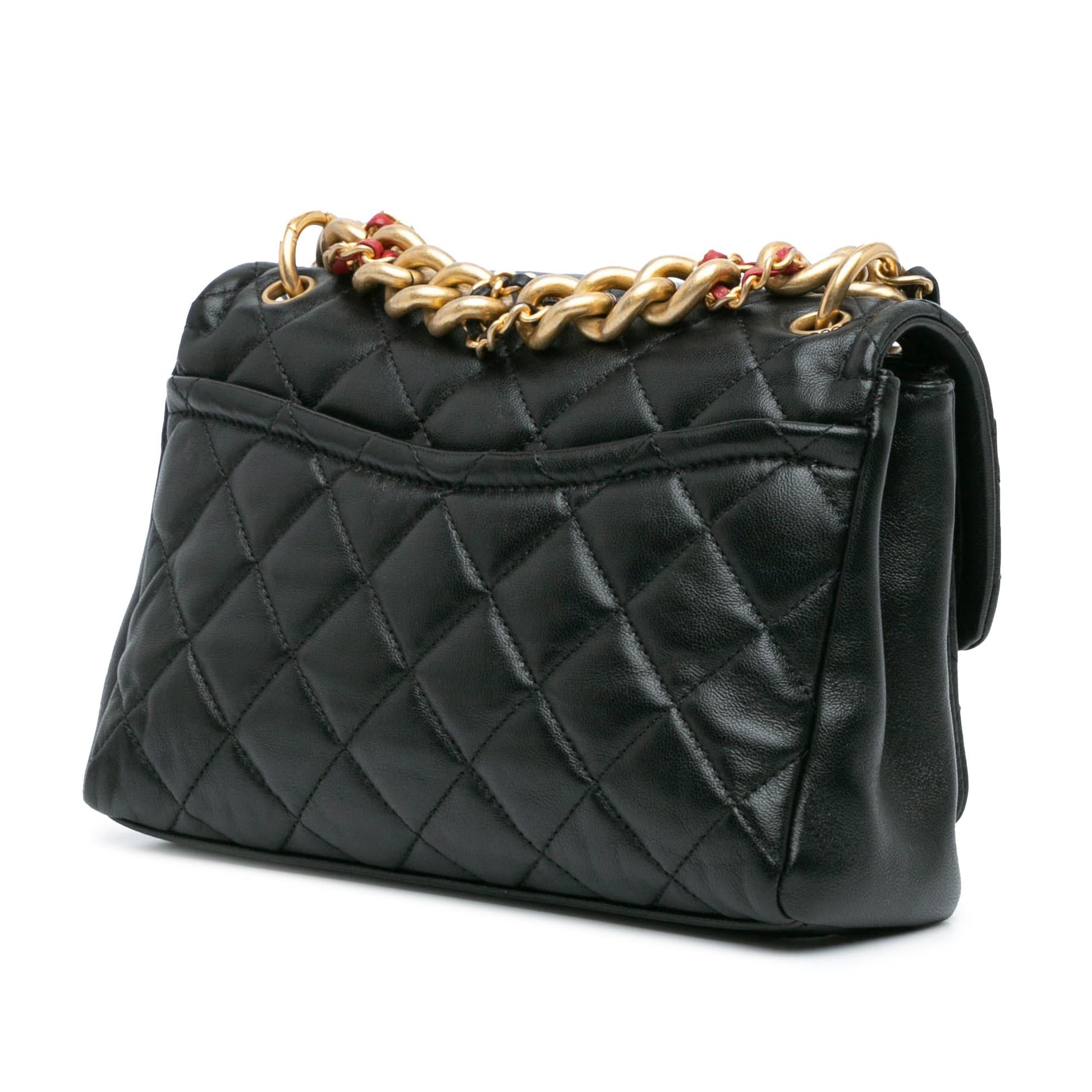 Chanel CC Quilted Lambskin Link Flap Handbag
