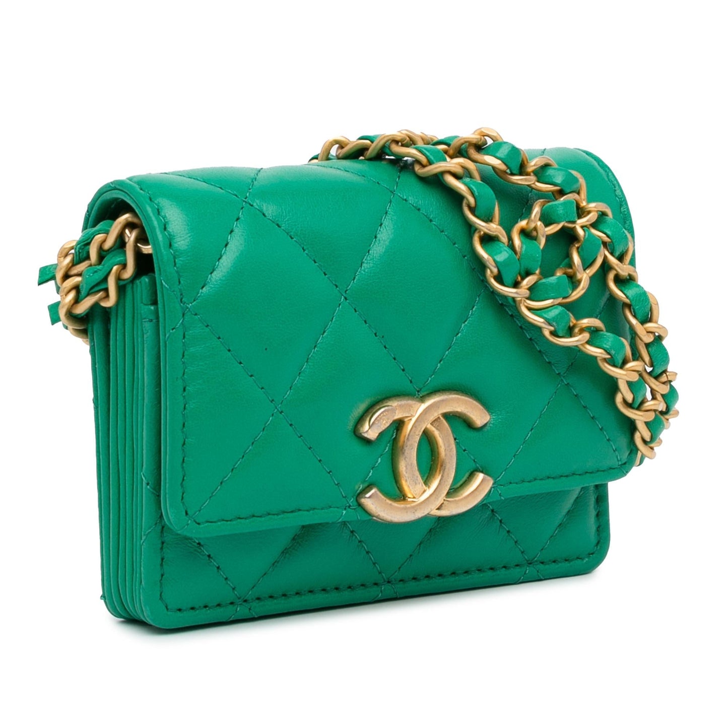 Chanel CC Quilted Lambskin SHG-9Em7pa Clutch Bag