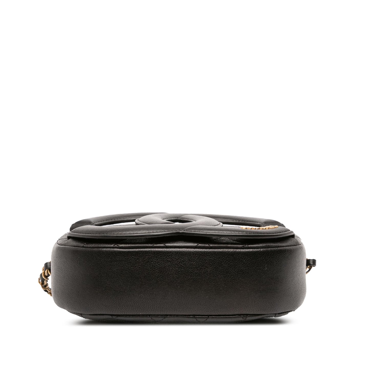 Chanel CC Quilted Lambskin Coco Midnight Camera Crossbody Bag