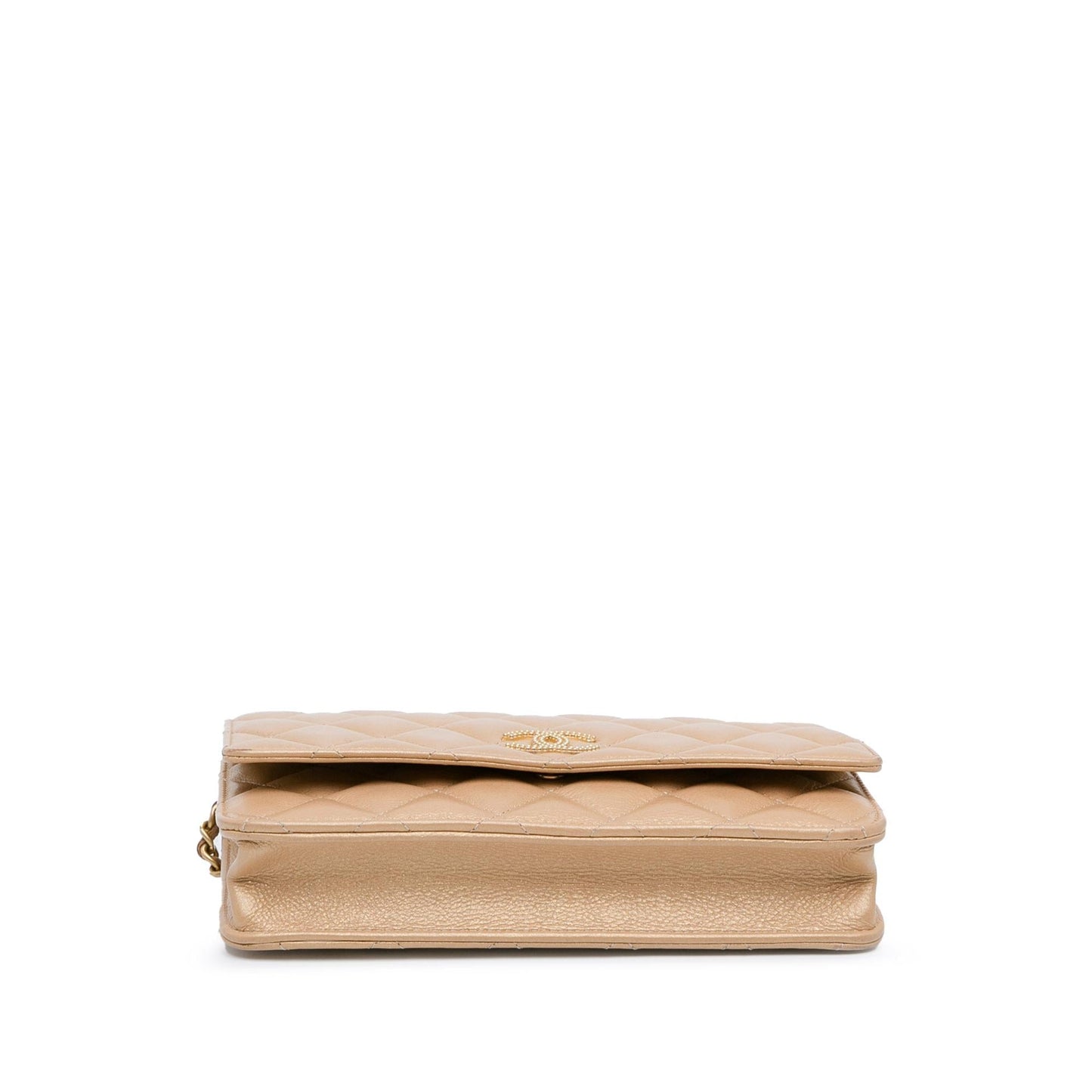Chanel CC Quilted Lambskin Coin Charm Wallet on Chain (SHG-cXVvnN)