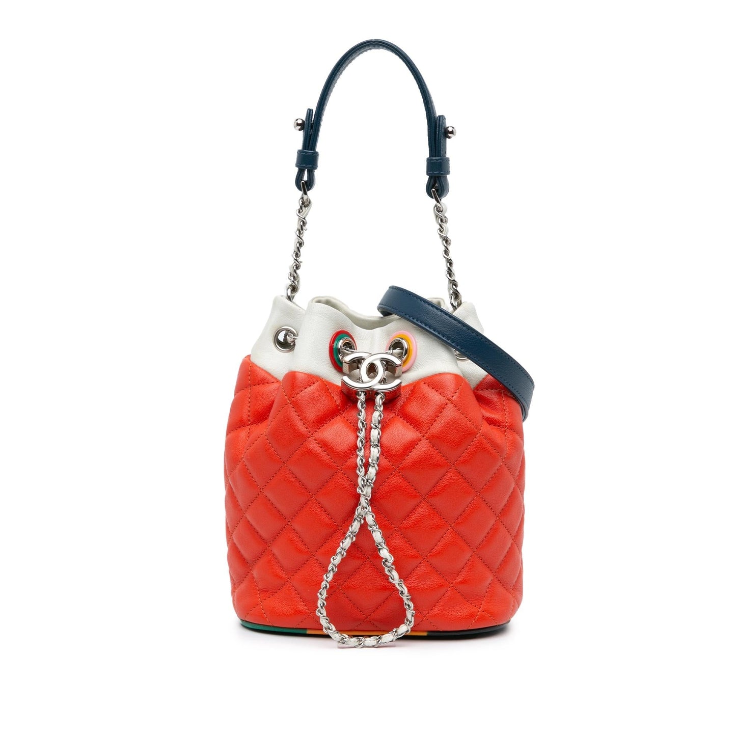 Chanel CC Quilted Lambskin Cuba Drawstring Bucket Jewelry