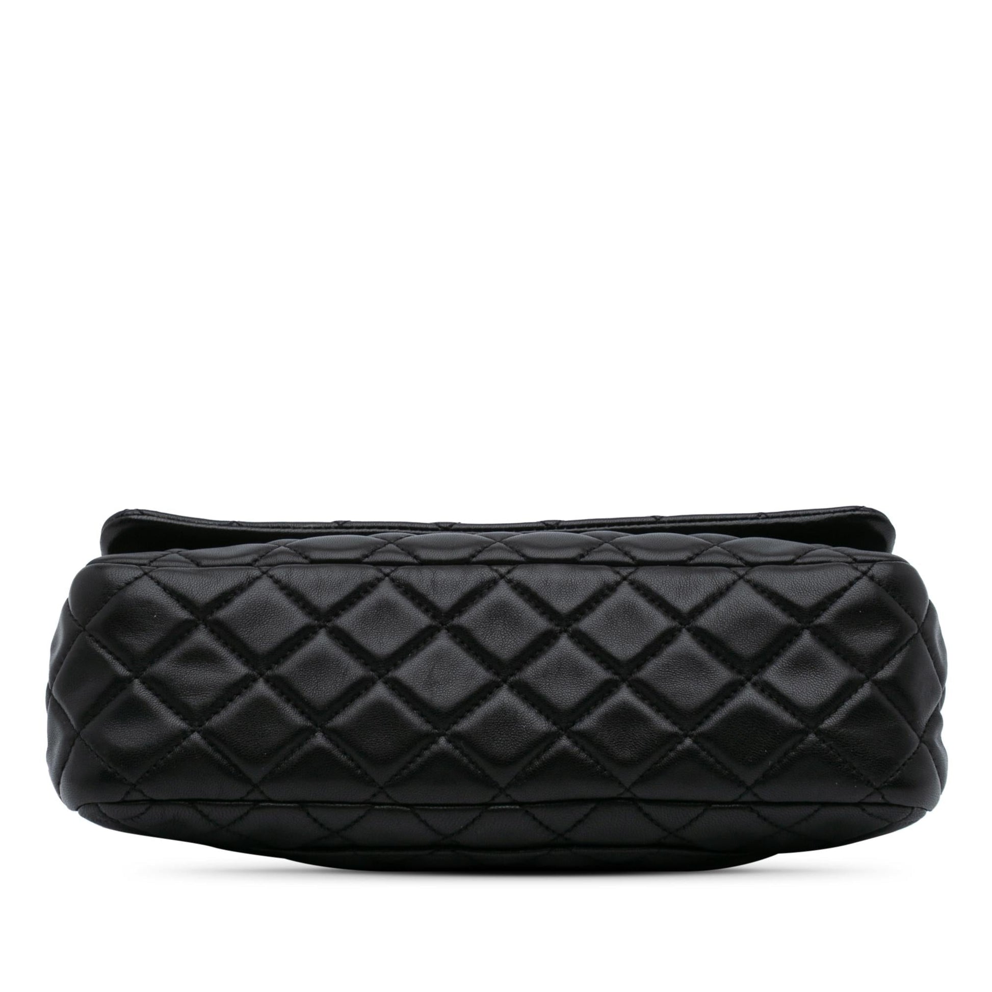 Chanel CC Quilted Lambskin Double Flap Handbag Flap 1