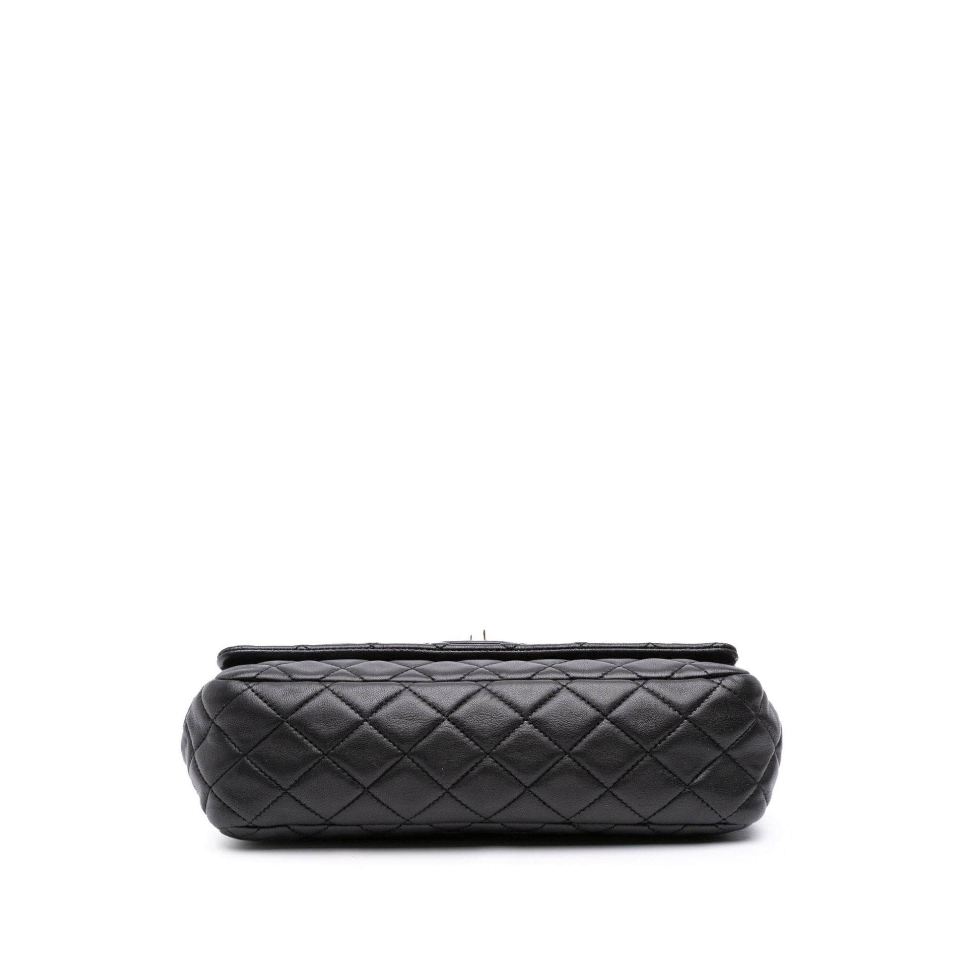 Chanel CC Quilted Lambskin Double Flap Handbag Flap 2