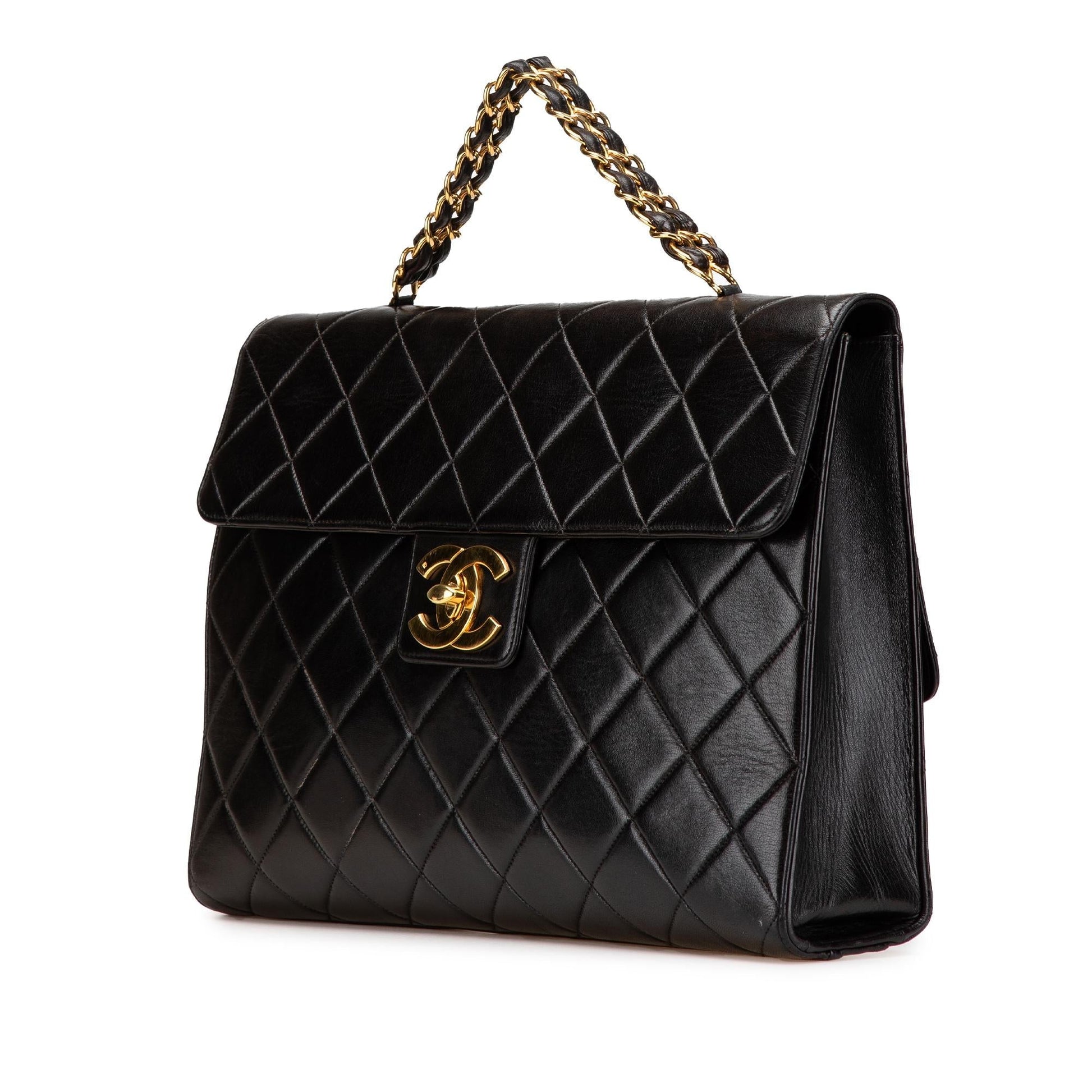 Chanel CC Quilted Lambskin Double Sided Flap Handbag