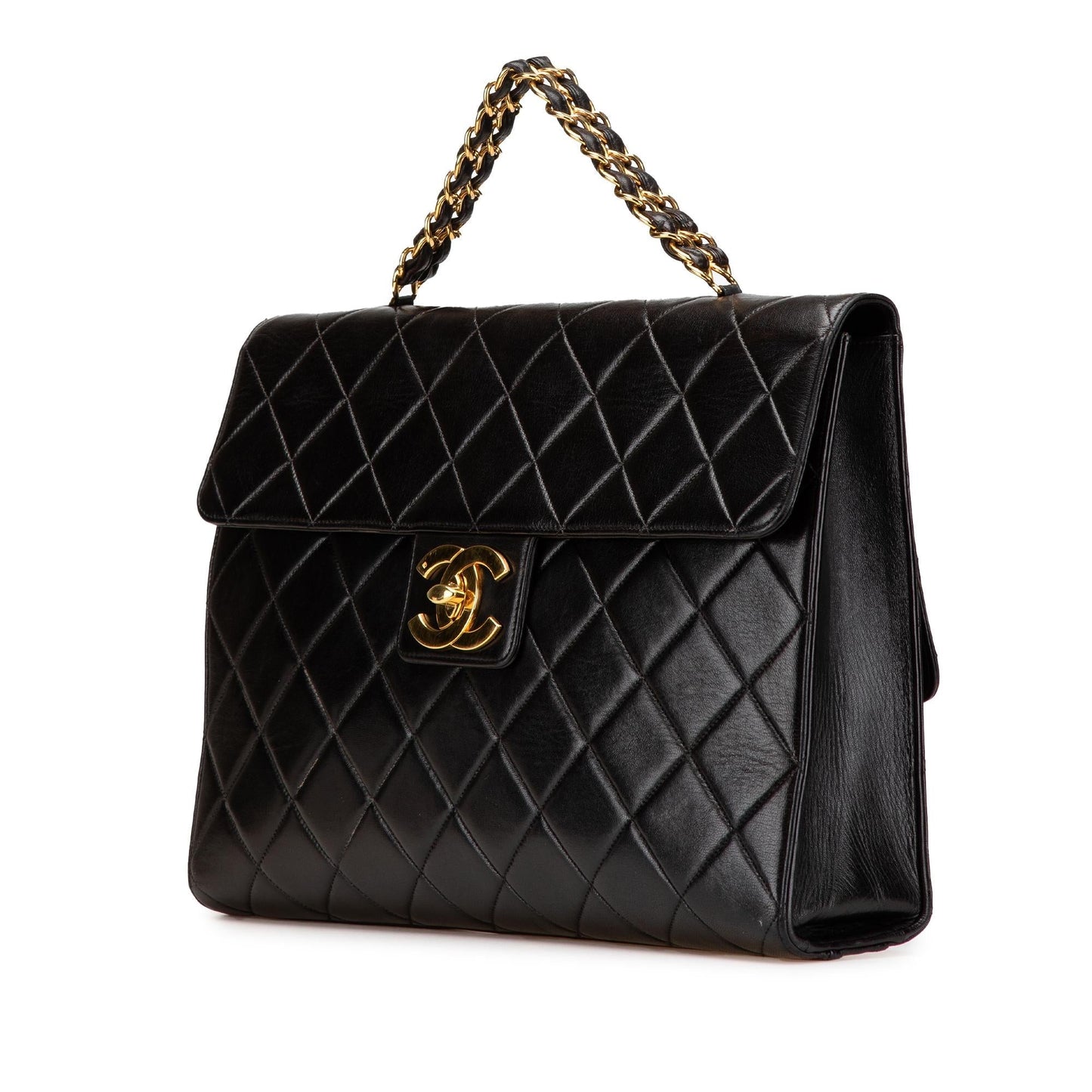 Chanel CC Quilted Lambskin Double Sided Flap Handbag Flap 1