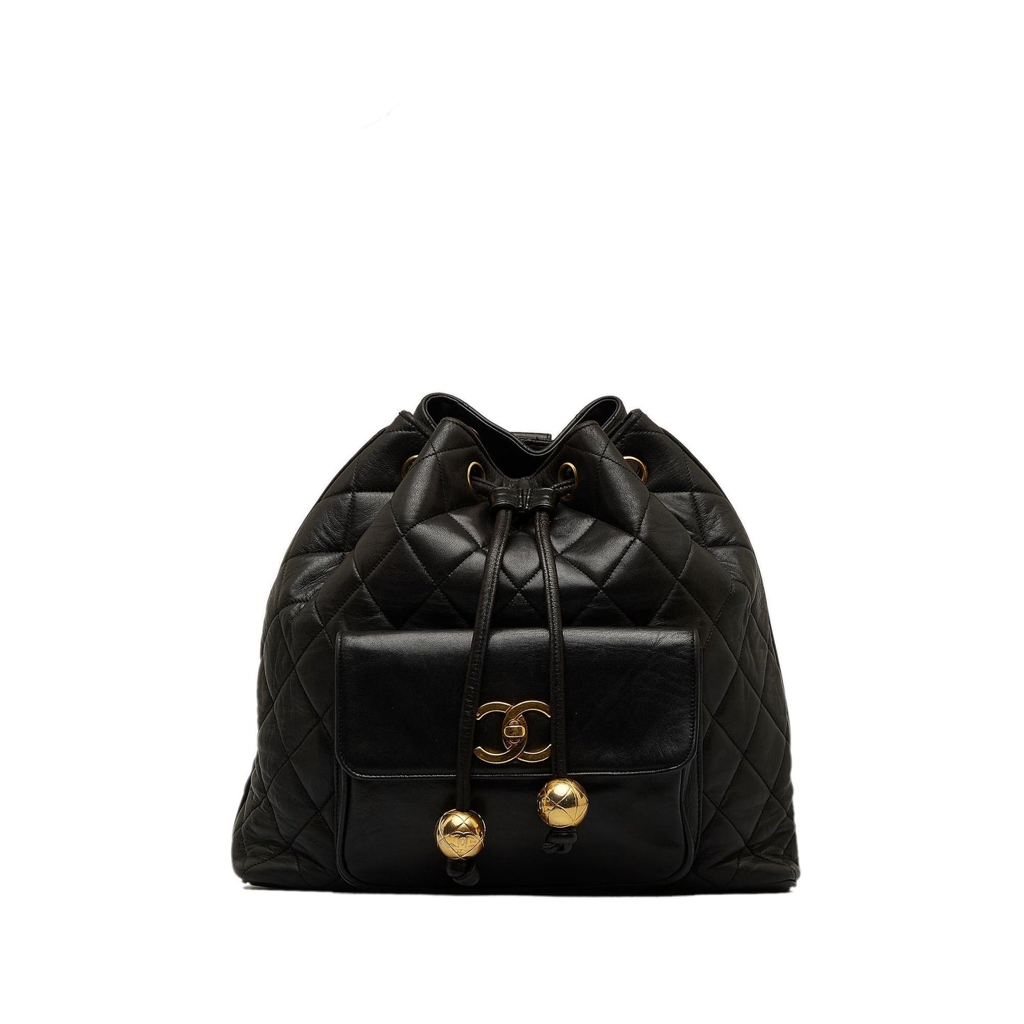 Chanel CC Quilted Lambskin Drawstring Backpack SHG-86DOIB Jewelry