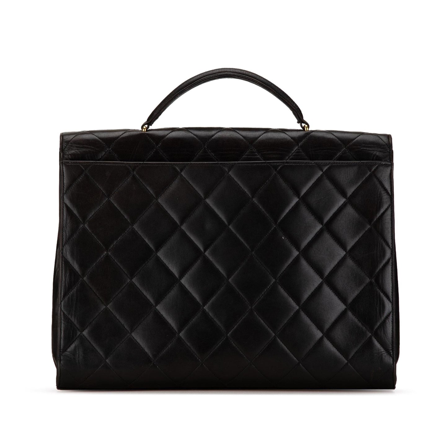 Chanel CC Quilted Lambskin Flap Briefcase SHG-8TcoB4 Handbag