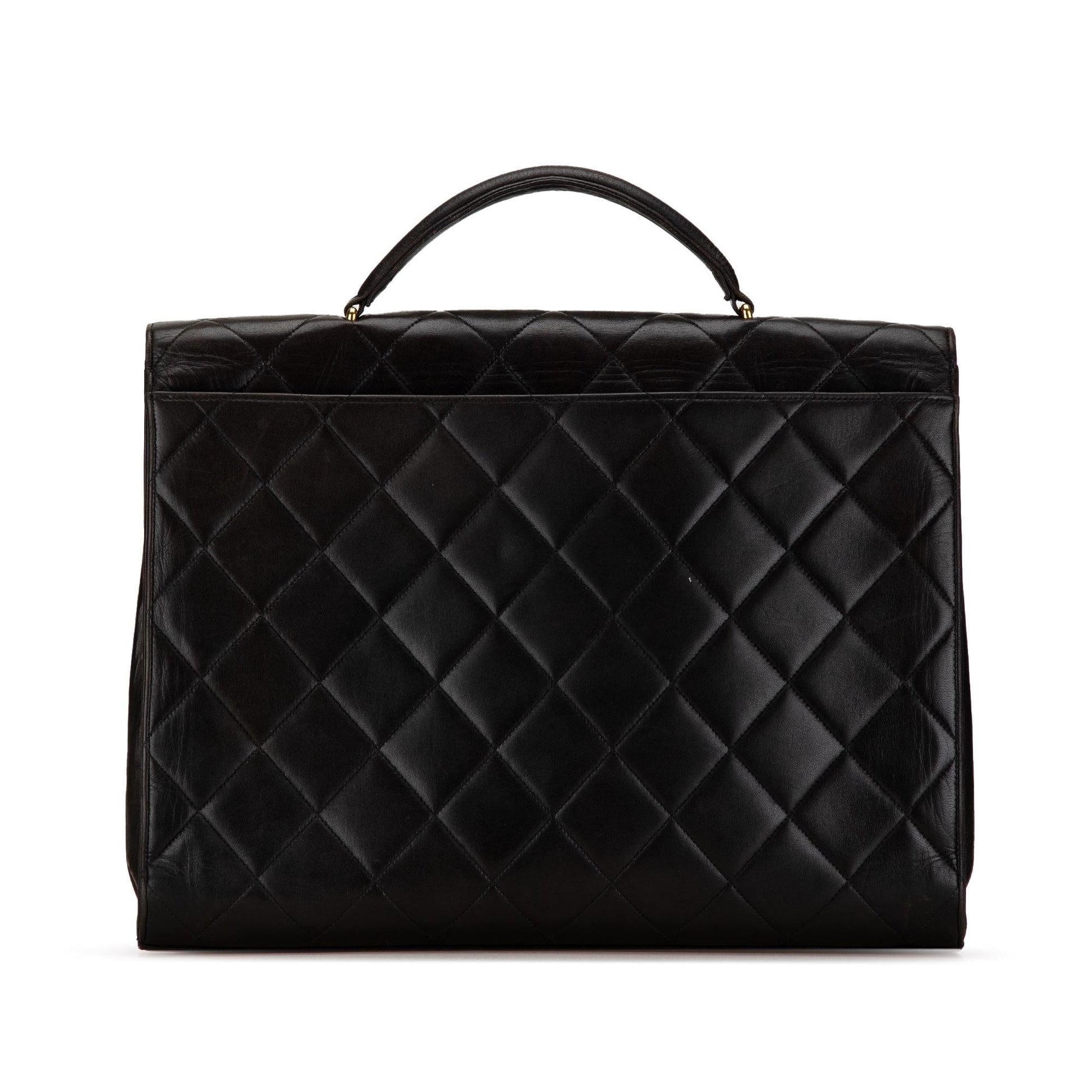 Chanel CC Quilted Lambskin Flap Briefcase SHG-8TcoB4 Handbag