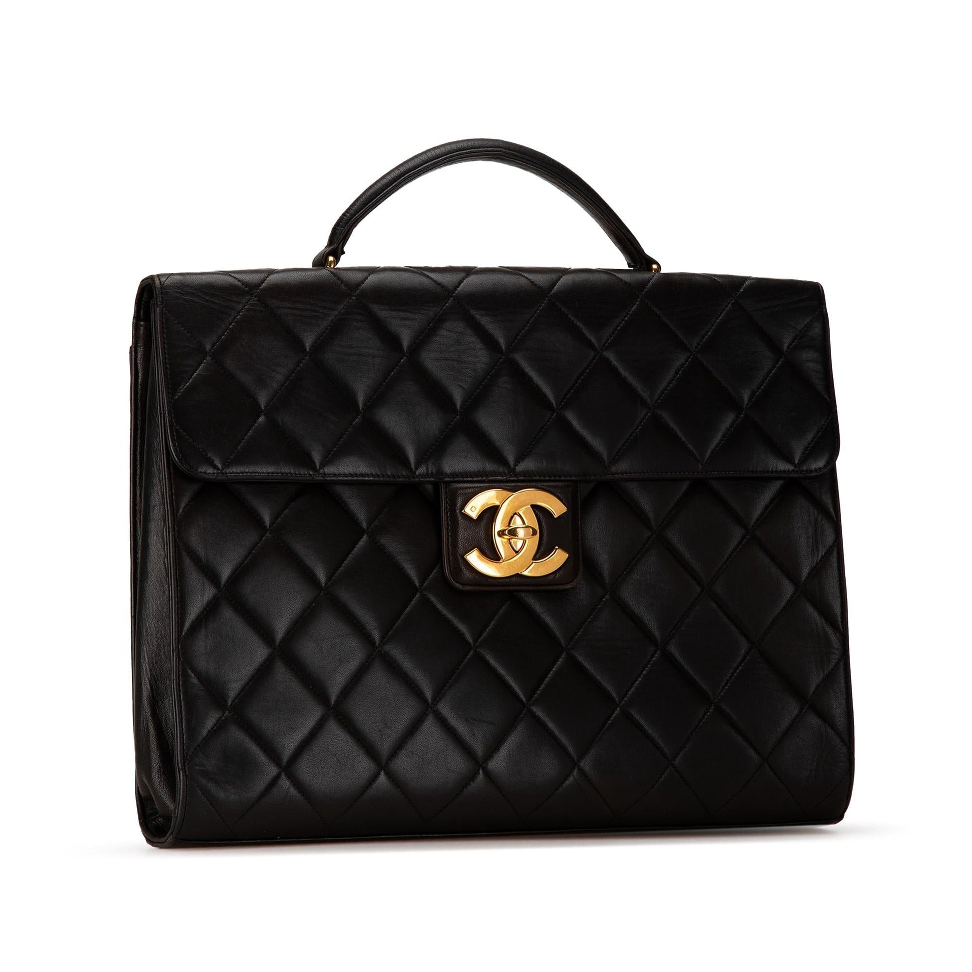 Chanel CC Quilted Lambskin Flap Briefcase SHG-C50FAl Handbag