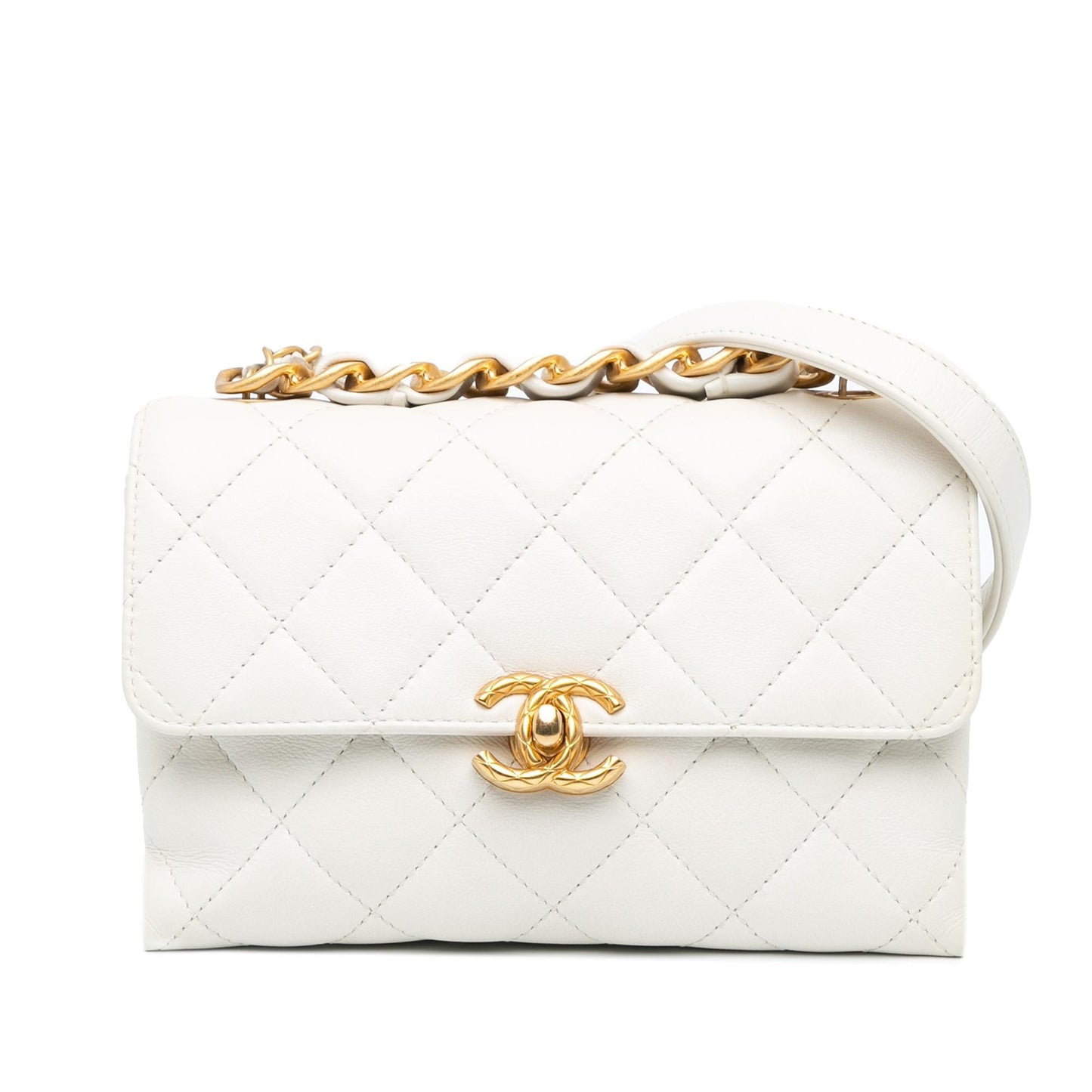 Chanel CC Quilted Lambskin Flap SHG-8guI4k Handbag