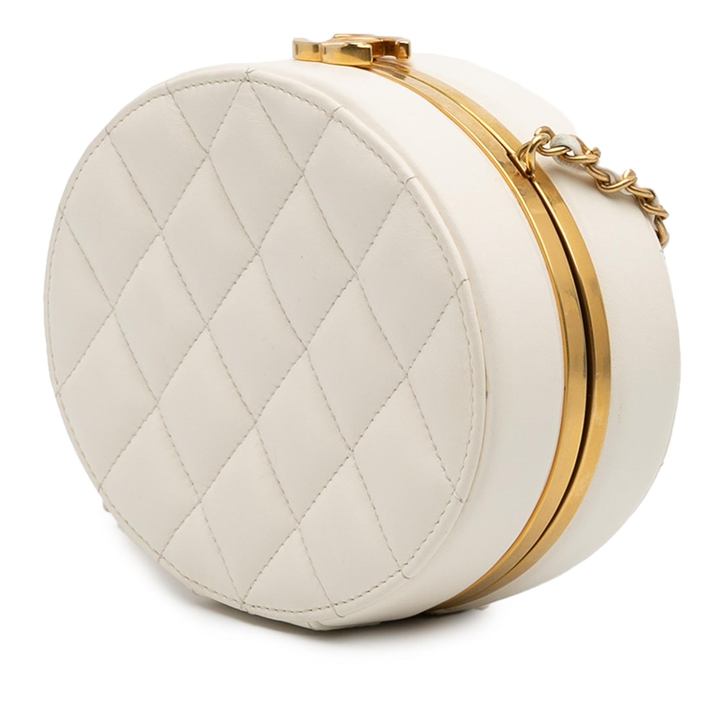 Chanel CC Quilted Lambskin Frame Vanity Handbag