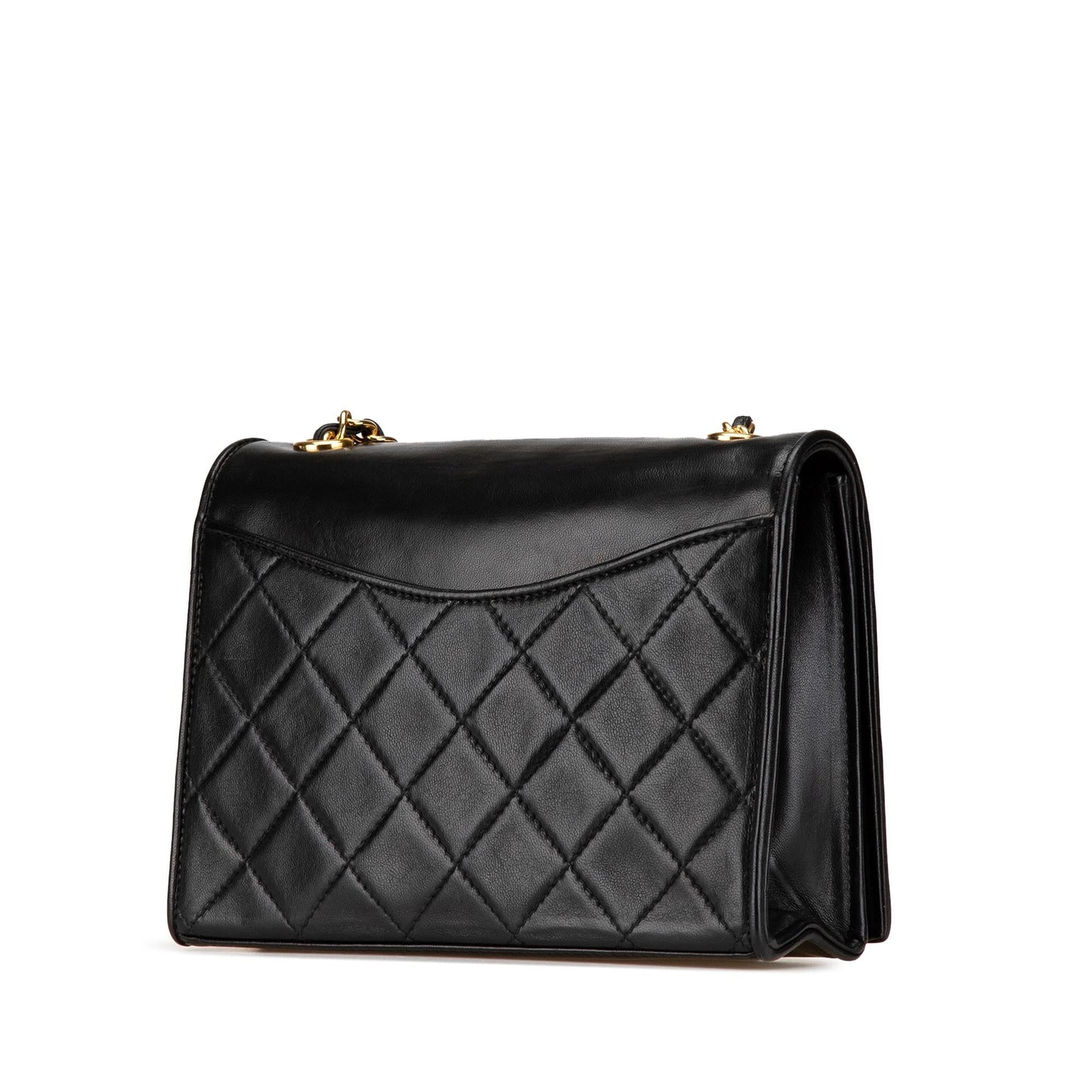 Chanel CC Quilted Lambskin Full Flap Crossbody Bag