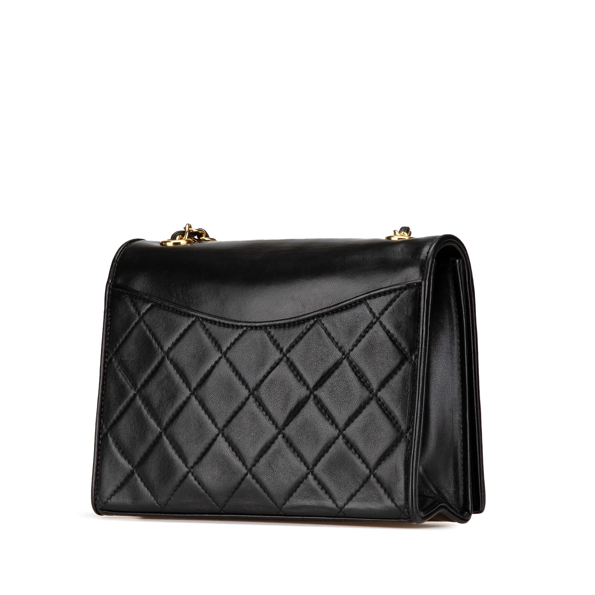 Chanel CC Quilted Lambskin Full Flap Crossbody Bag
