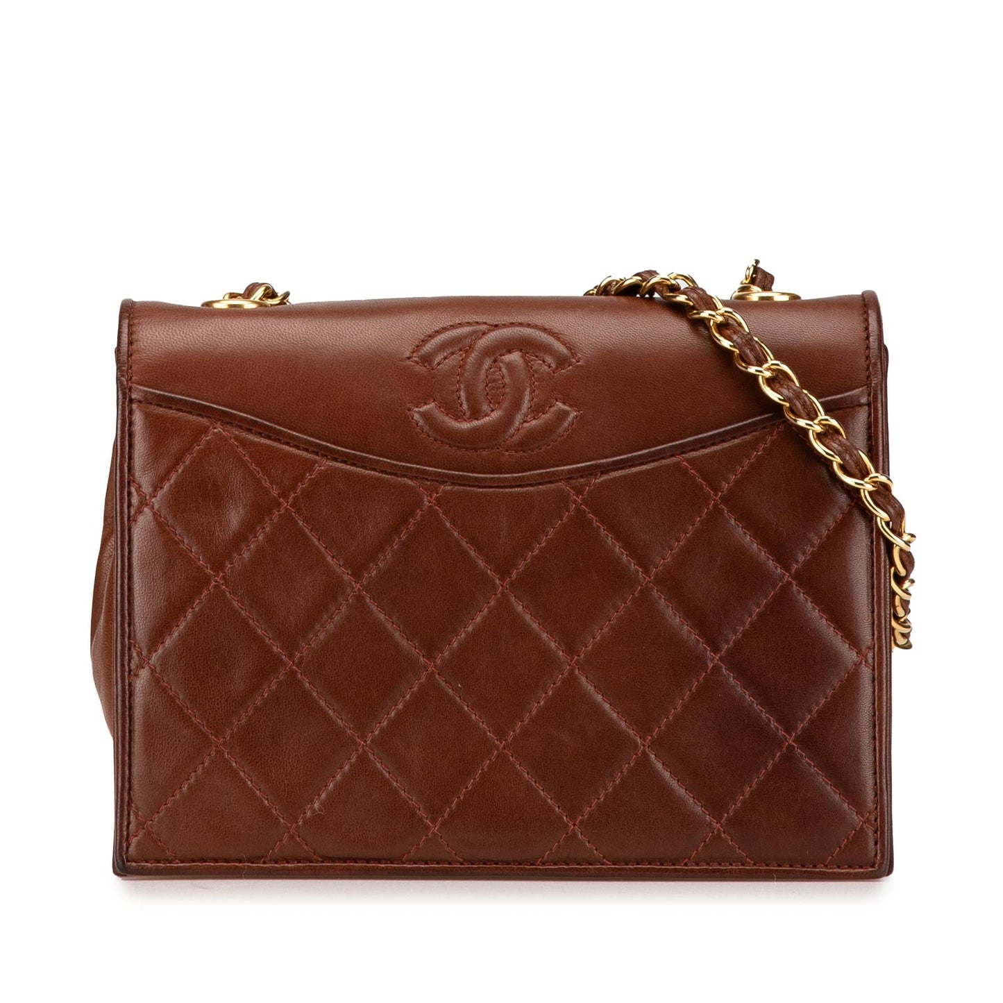Chanel CC Quilted Lambskin Full Flap Crossbody Bag Crossbody 1