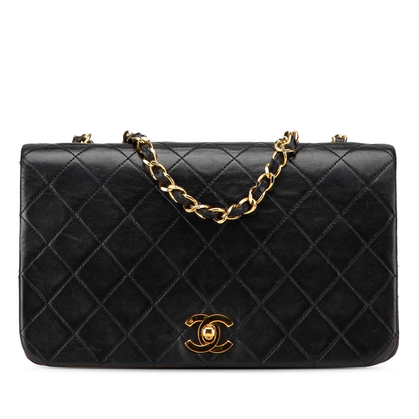 Chanel CC Quilted Lambskin Full Flap Handbag