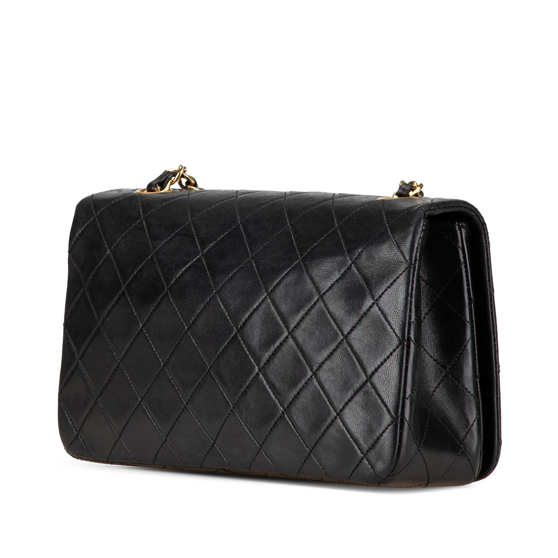 Chanel CC Quilted Lambskin Full Flap Handbag