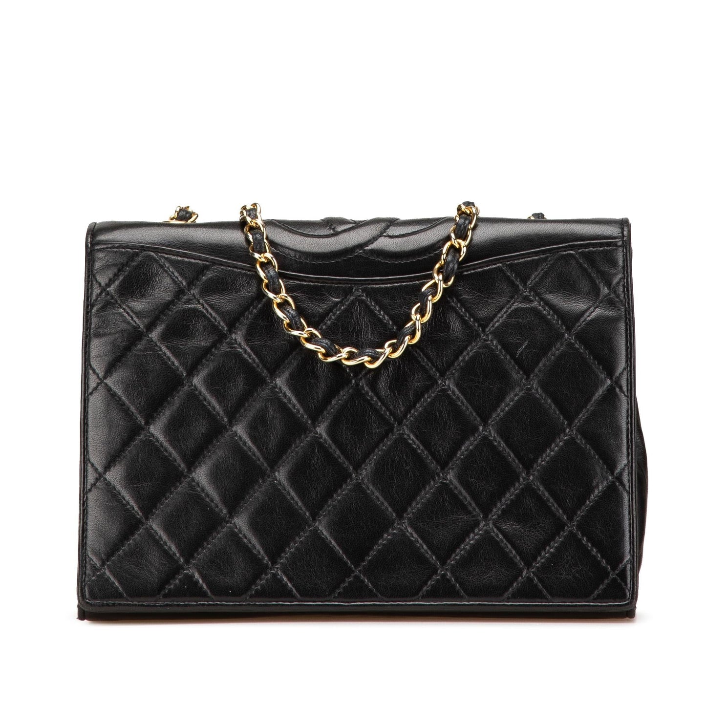 Chanel CC Quilted Lambskin Full Flap Handbag Flap 1