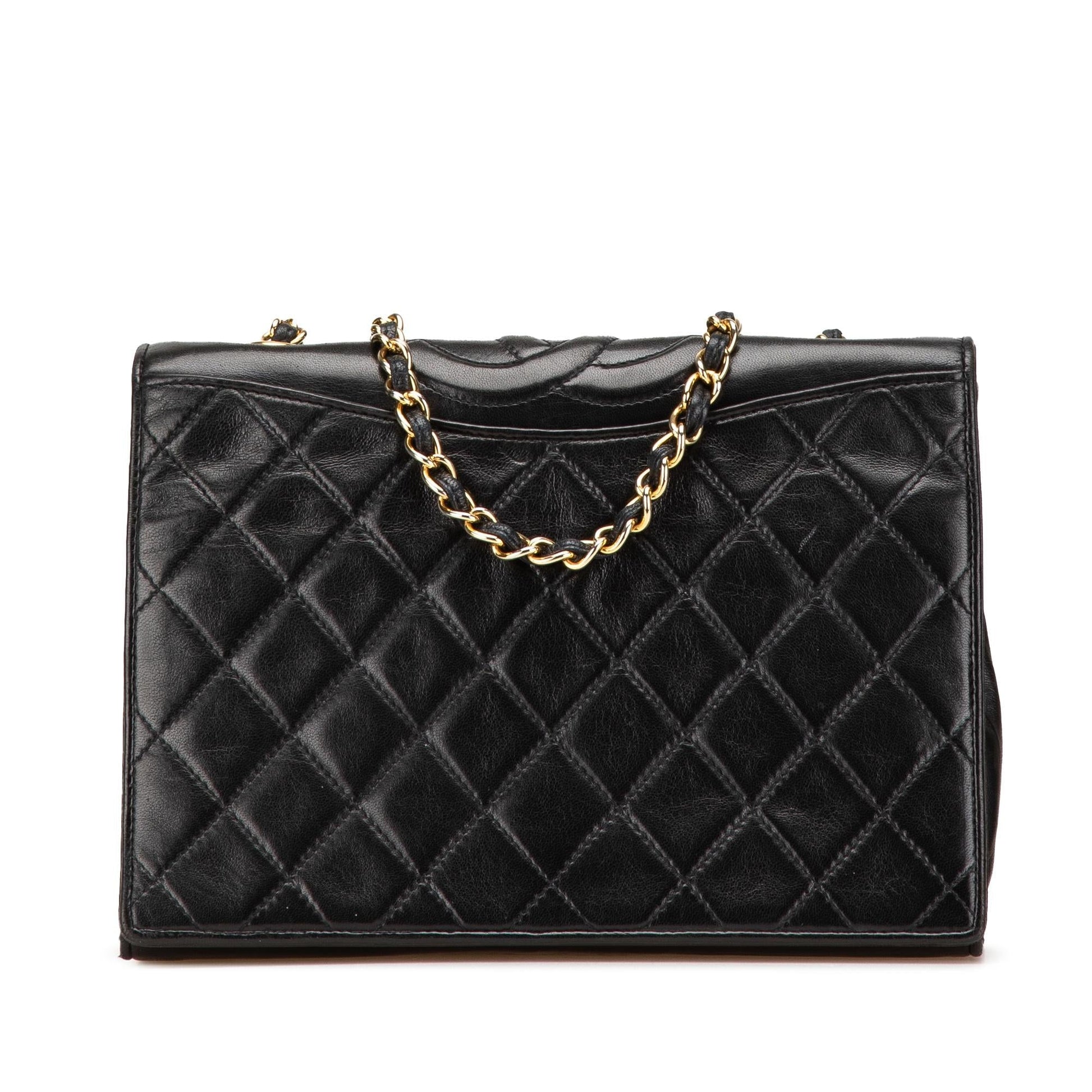 Chanel CC Quilted Lambskin Full Flap Handbag Flap 1