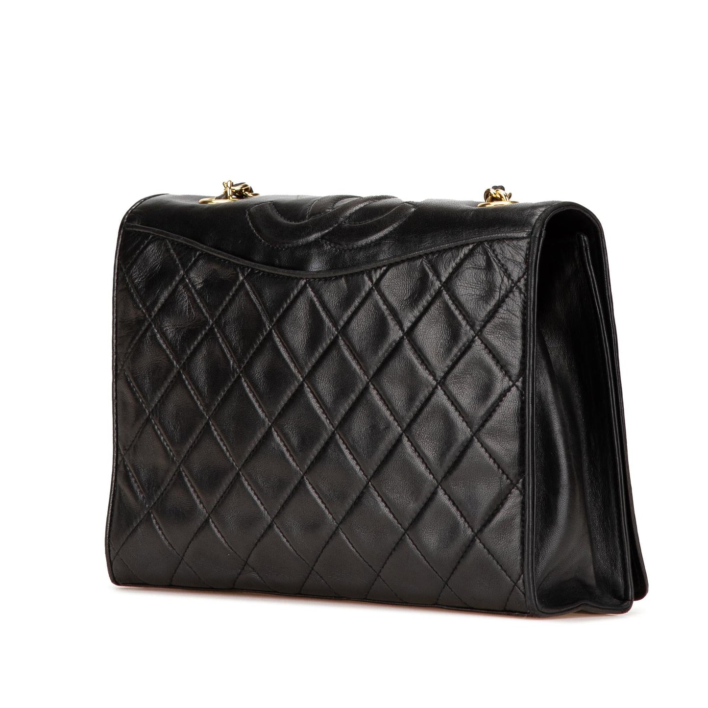 Chanel CC Quilted Lambskin Full Flap Handbag Flap 1