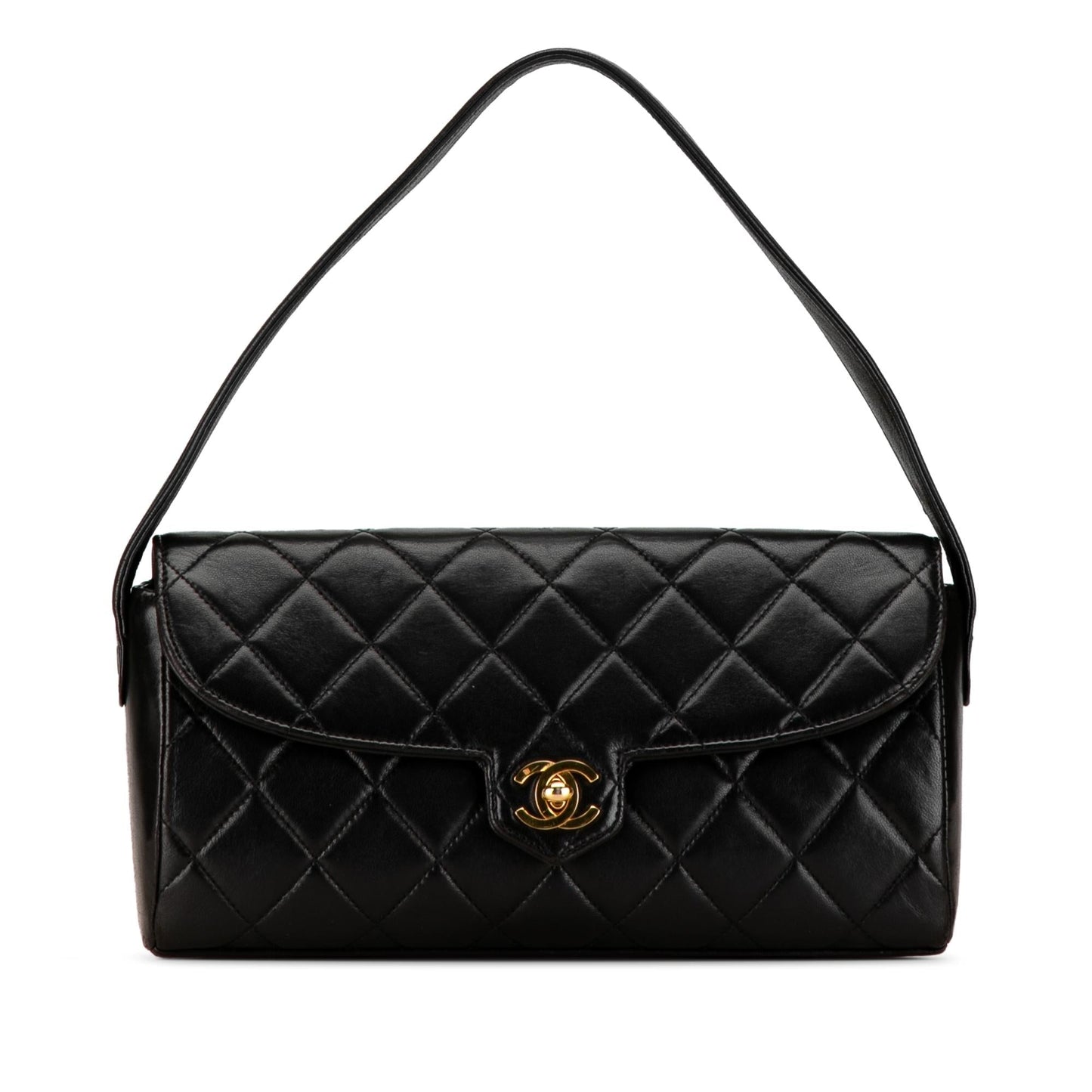 Chanel CC Quilted Lambskin SHG-xQSAxM Leather Handbag