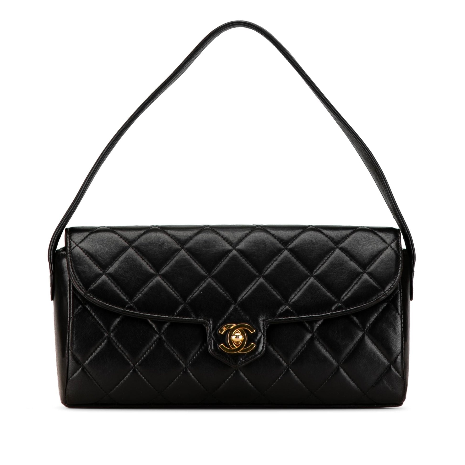 Chanel CC Quilted Lambskin SHG-xQSAxM Leather Handbag