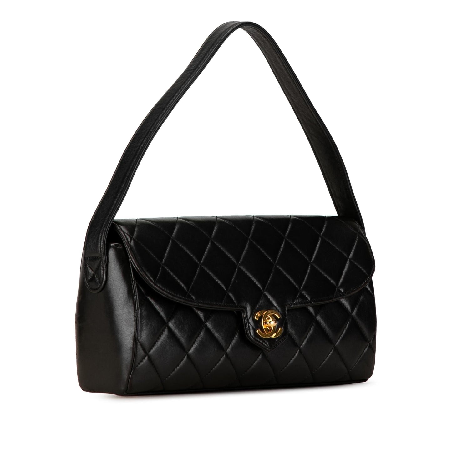 Chanel CC Quilted Lambskin SHG-xQSAxM Leather Handbag