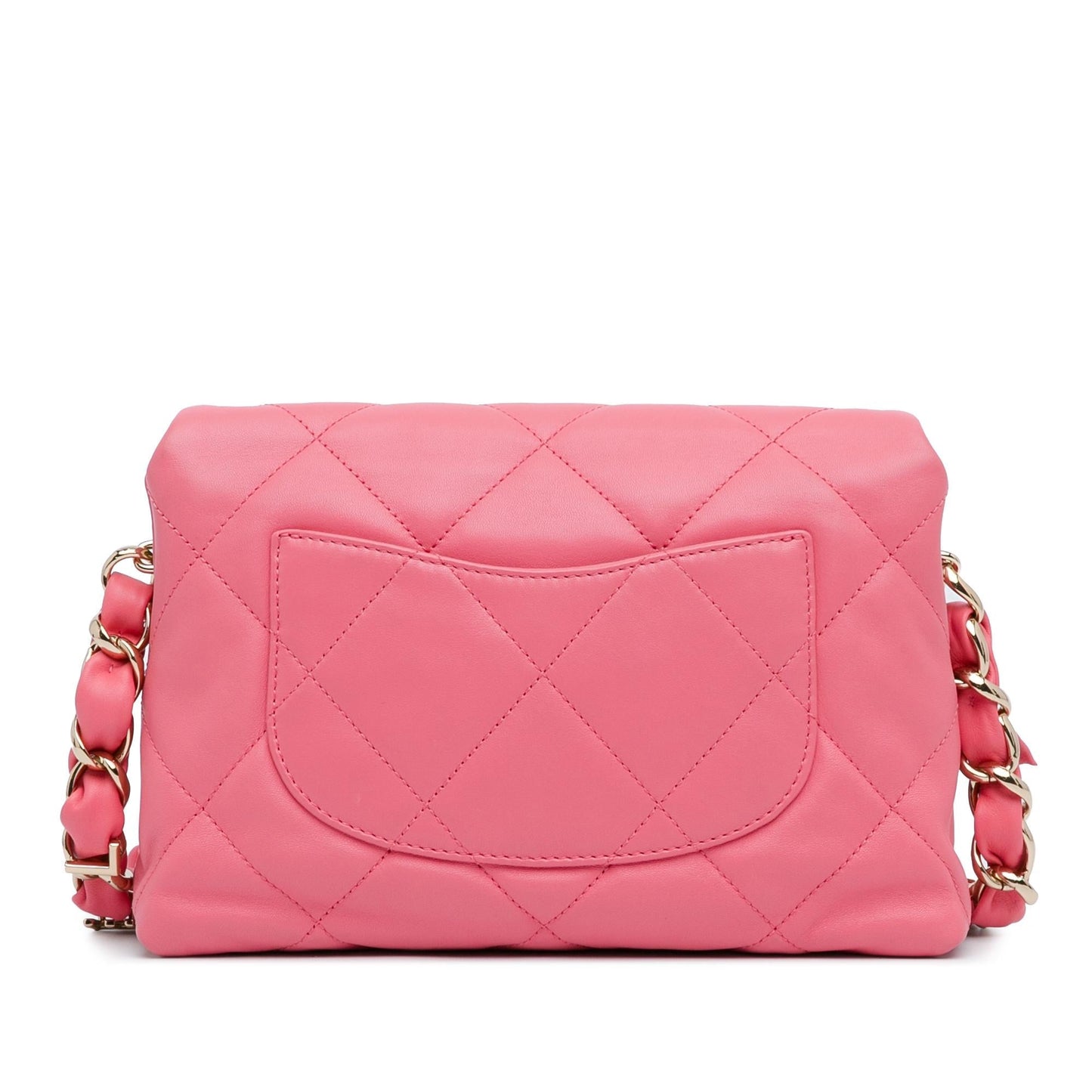 Chanel CC Quilted Lambskin Logo Flap SHG-Q5syAA Handbag