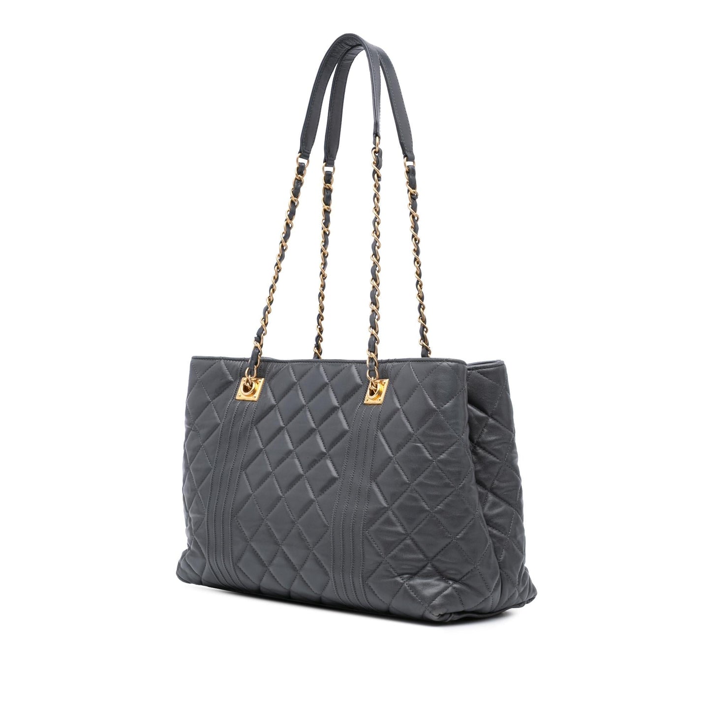 Chanel CC Quilted Lambskin Pin Tuck Tote Bag Tote 2