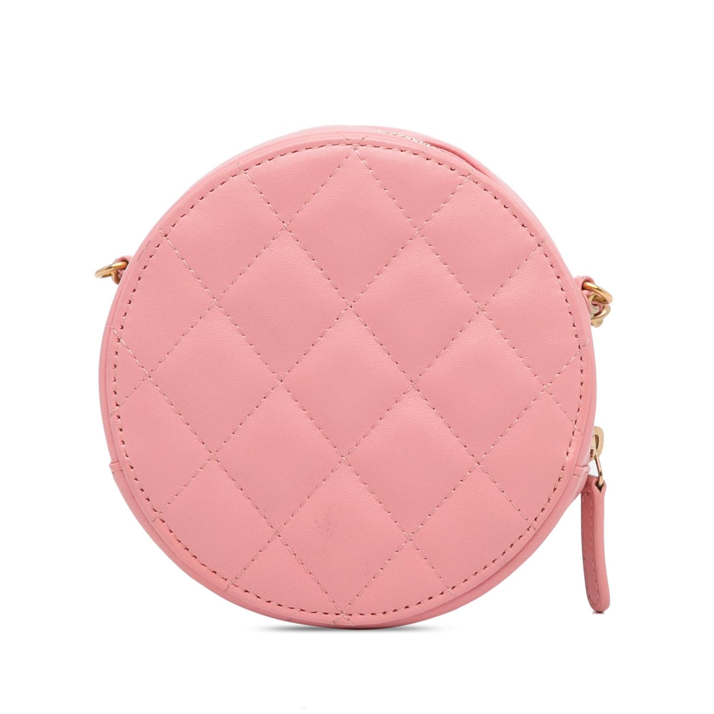 Chanel CC Quilted Lambskin Round Crossbody (SHG-pQfxfH)