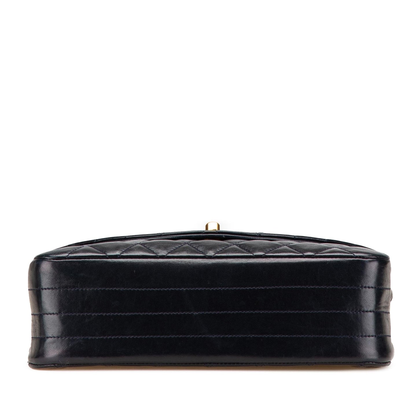Chanel CC Quilted Lambskin Round Flap Handbag Flap 2