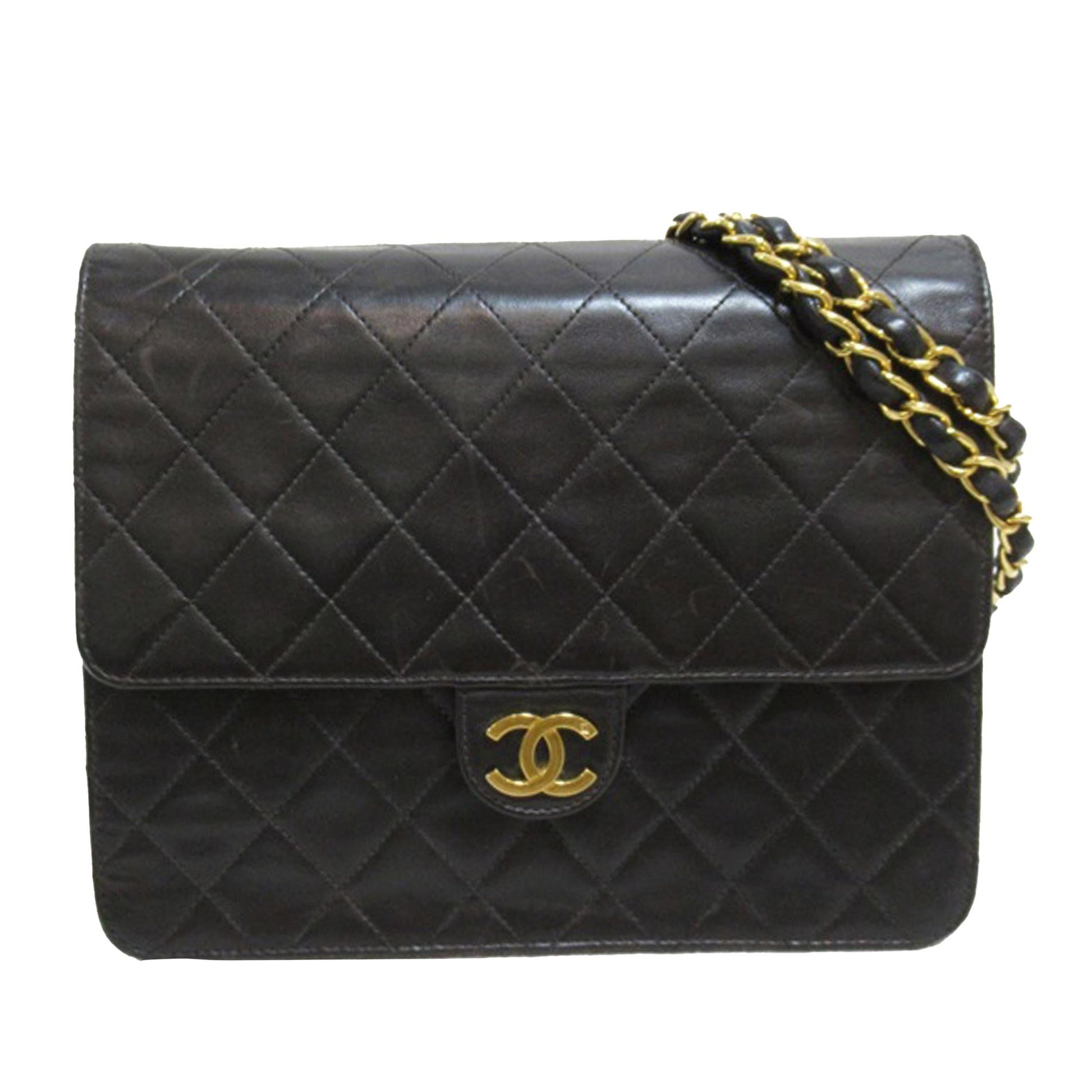 Chanel CC Quilted Lambskin Single Flap SHG-bg41Ud Handbag