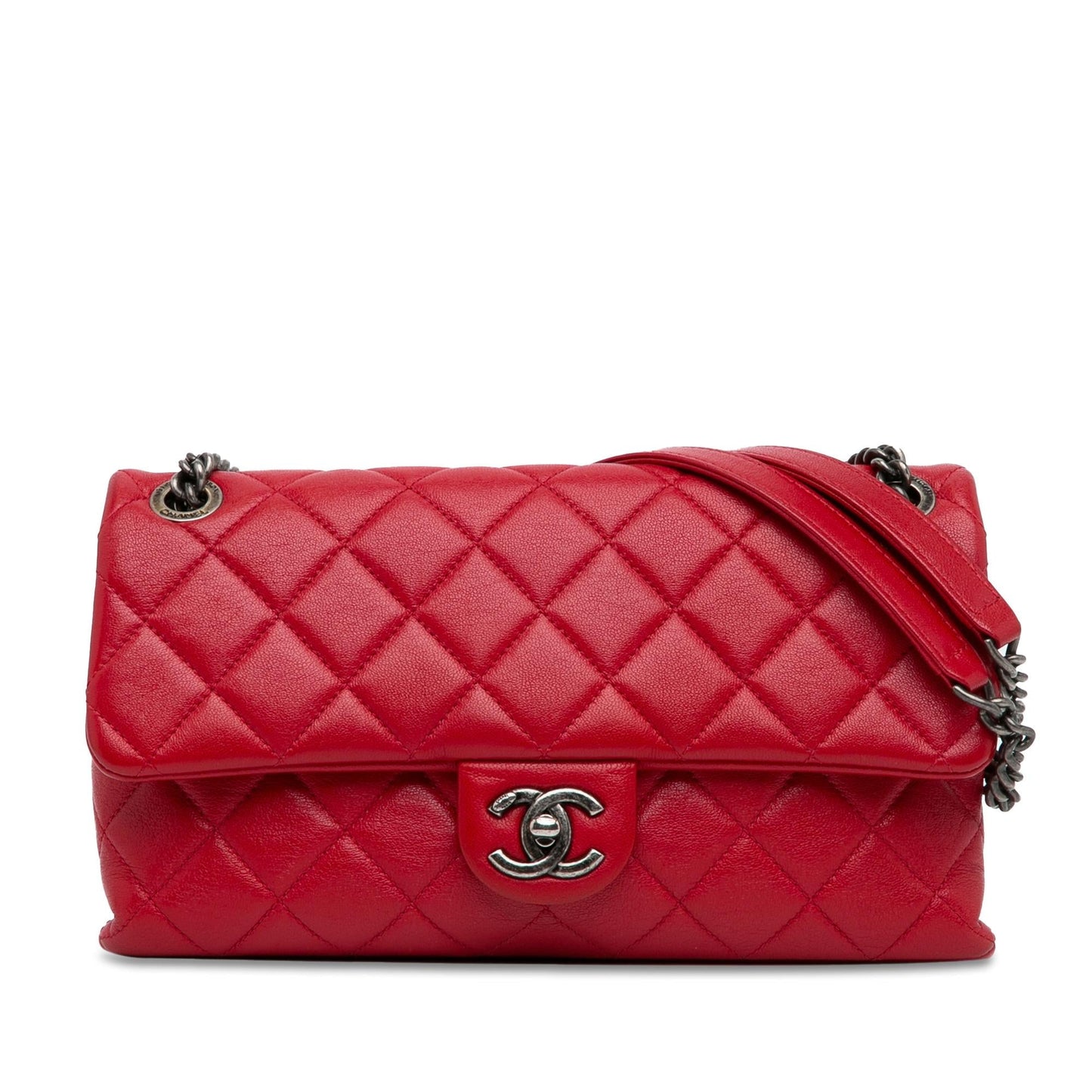 Chanel CC Quilted Lambskin Single Flap SHG-srjhdn Handbag