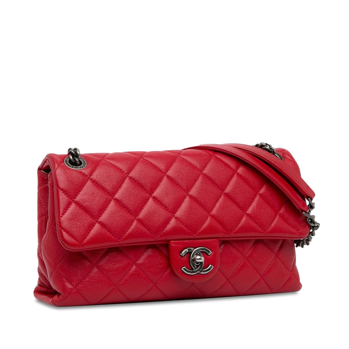 Chanel CC Quilted Lambskin Single Flap SHG-srjhdn Handbag