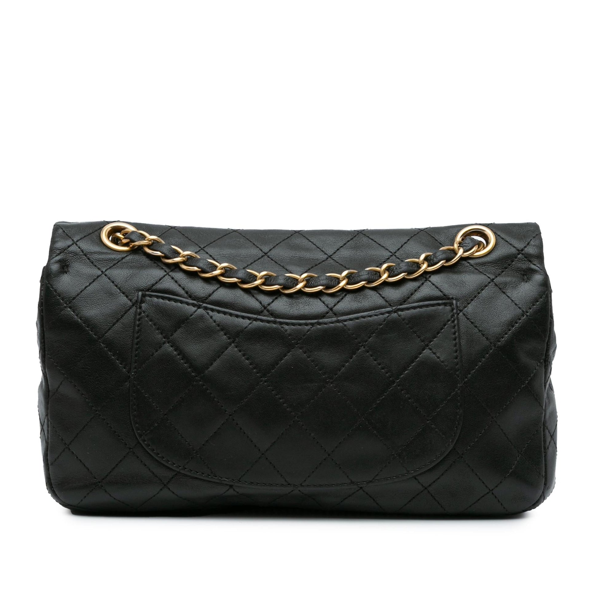 Chanel CC Quilted Lambskin Single Flap SHG-6cPogF Handbag